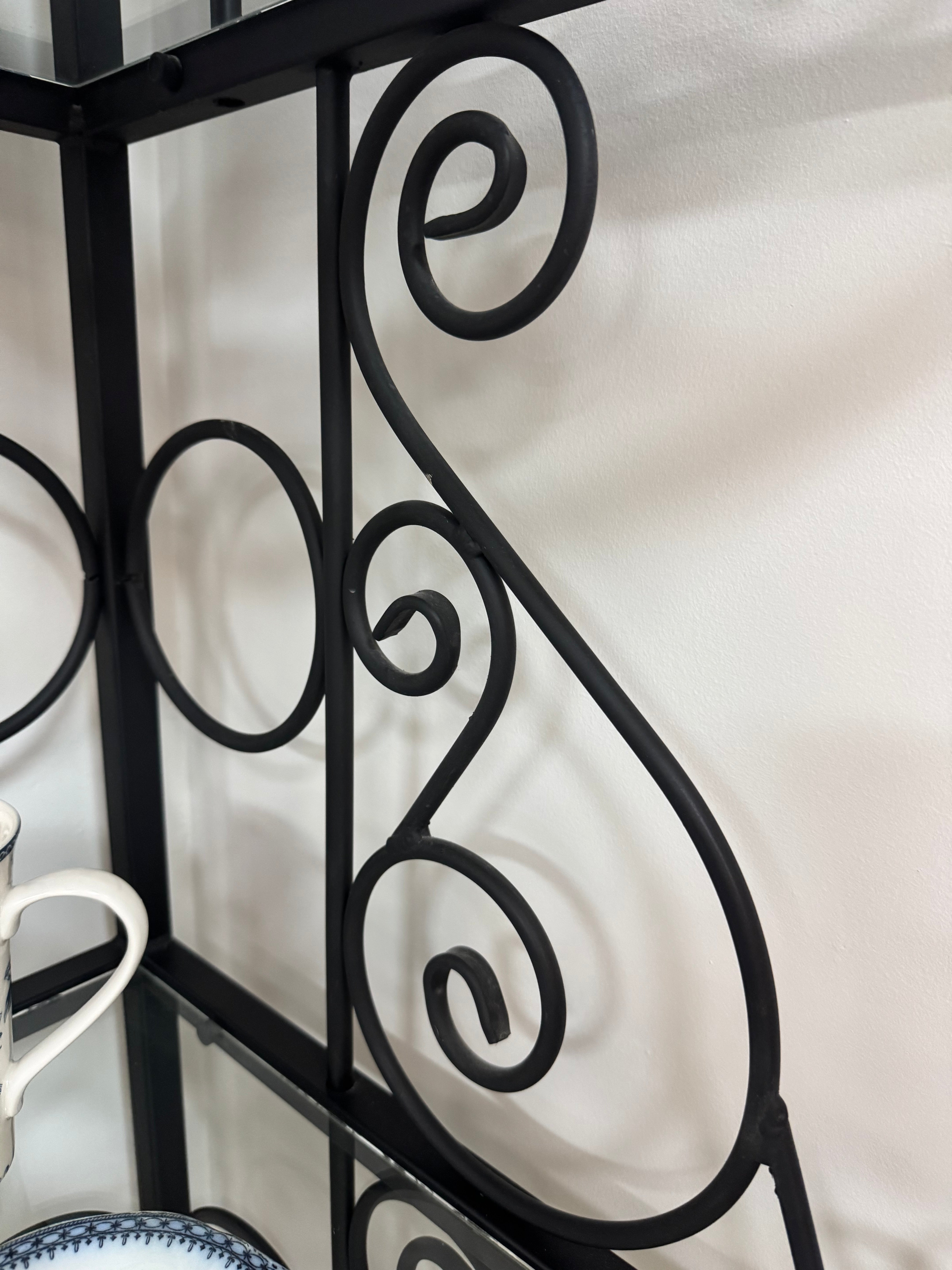 Wrought Iron Corner Baker's Rack
