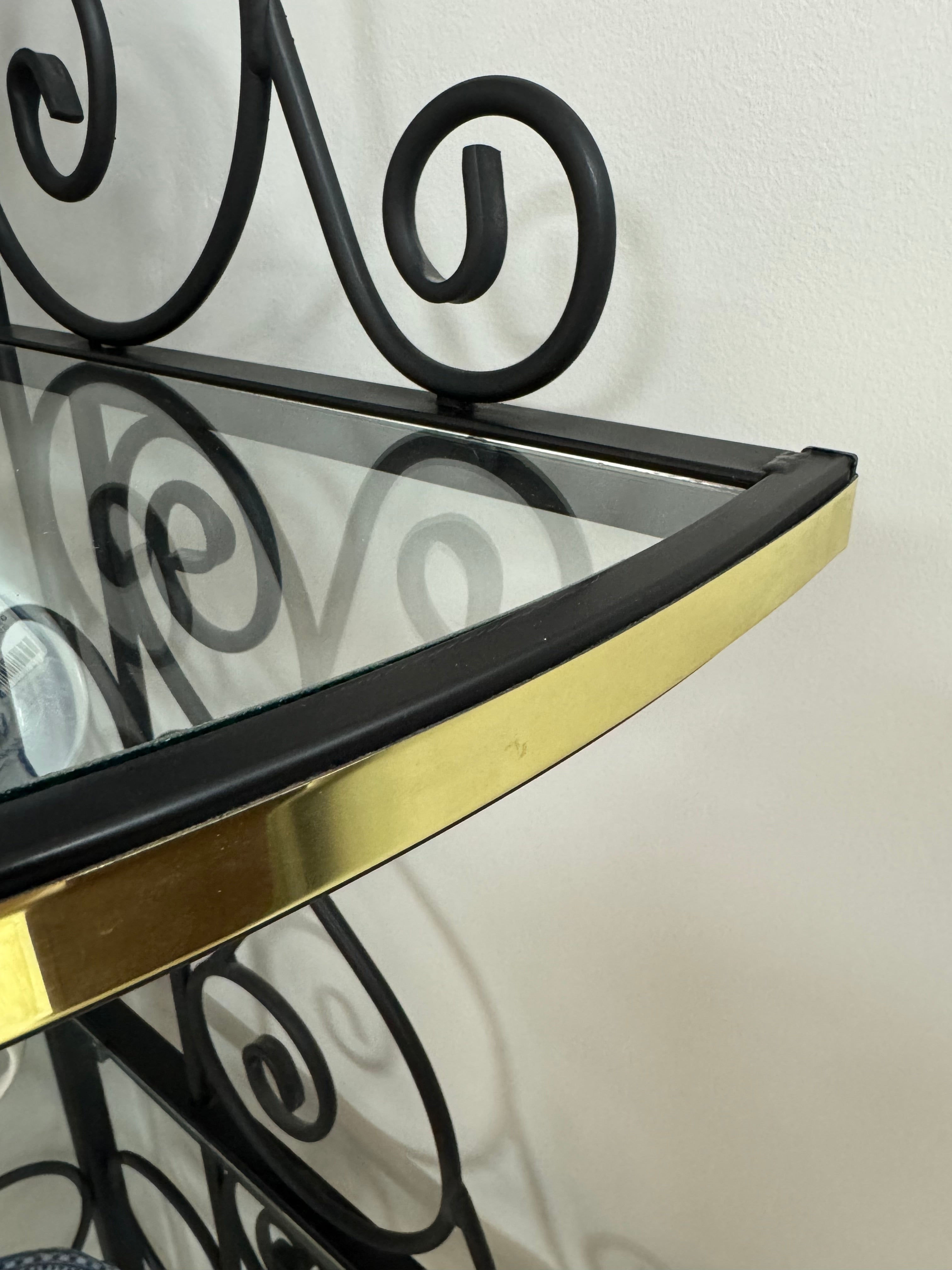 Wrought Iron Corner Baker's Rack