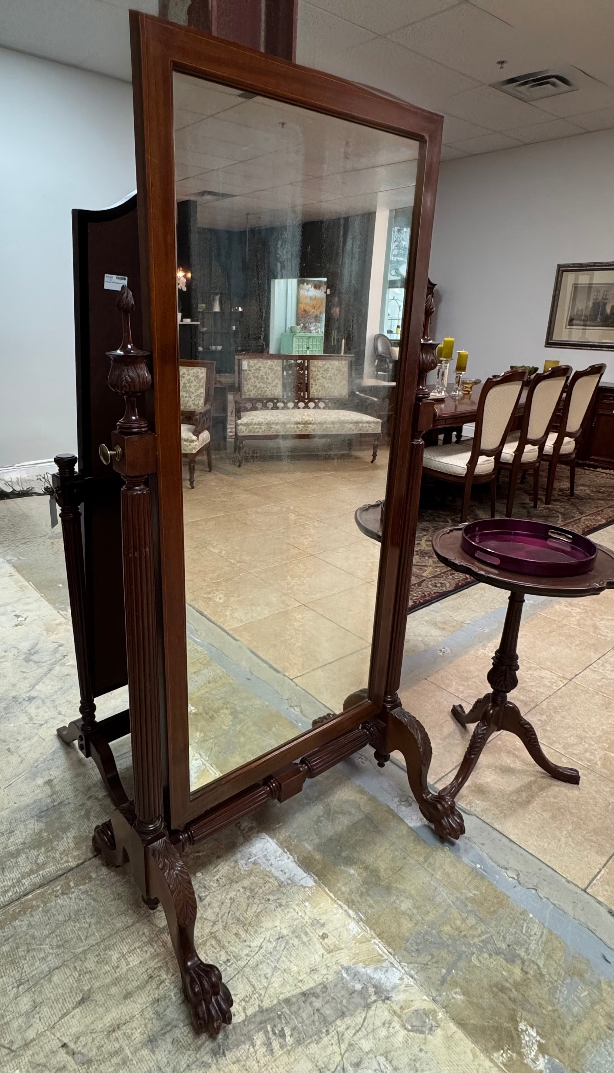 Antique Georgian Cheval Mirror