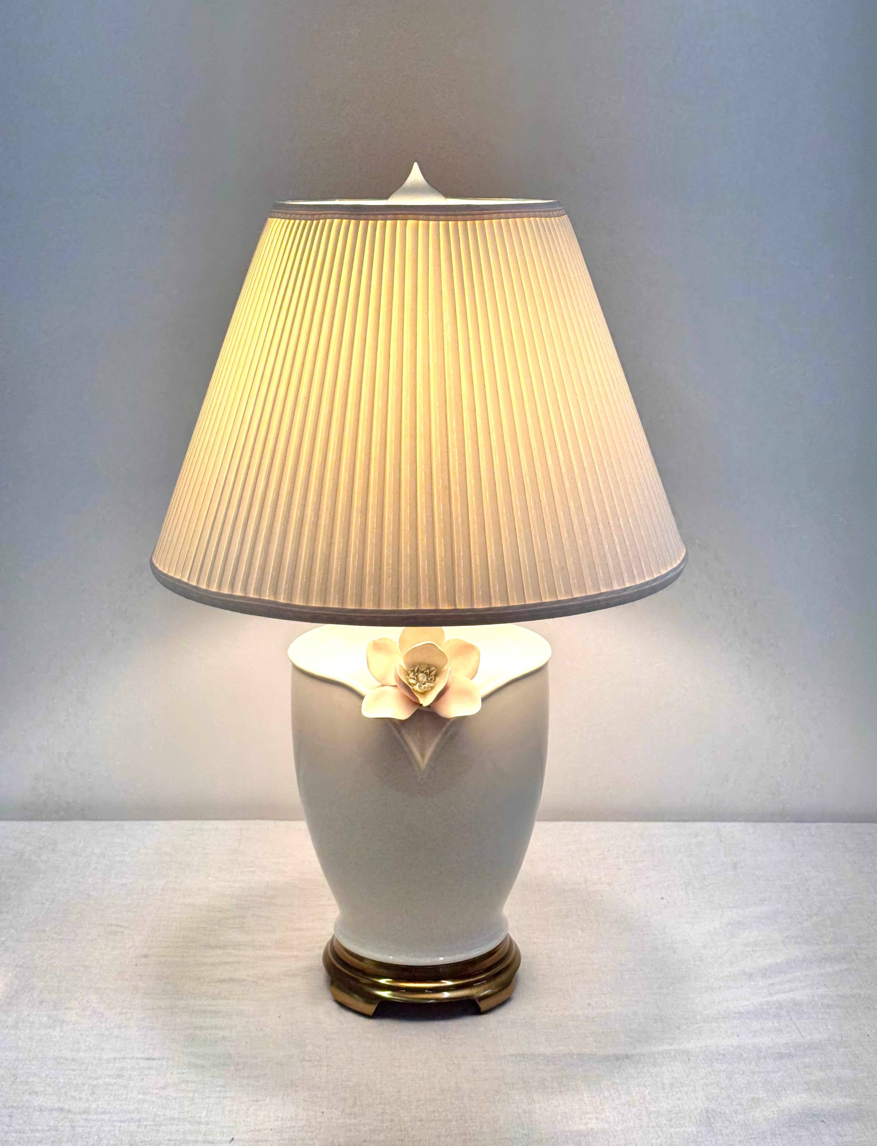Pink Flower Ceramic Lamp