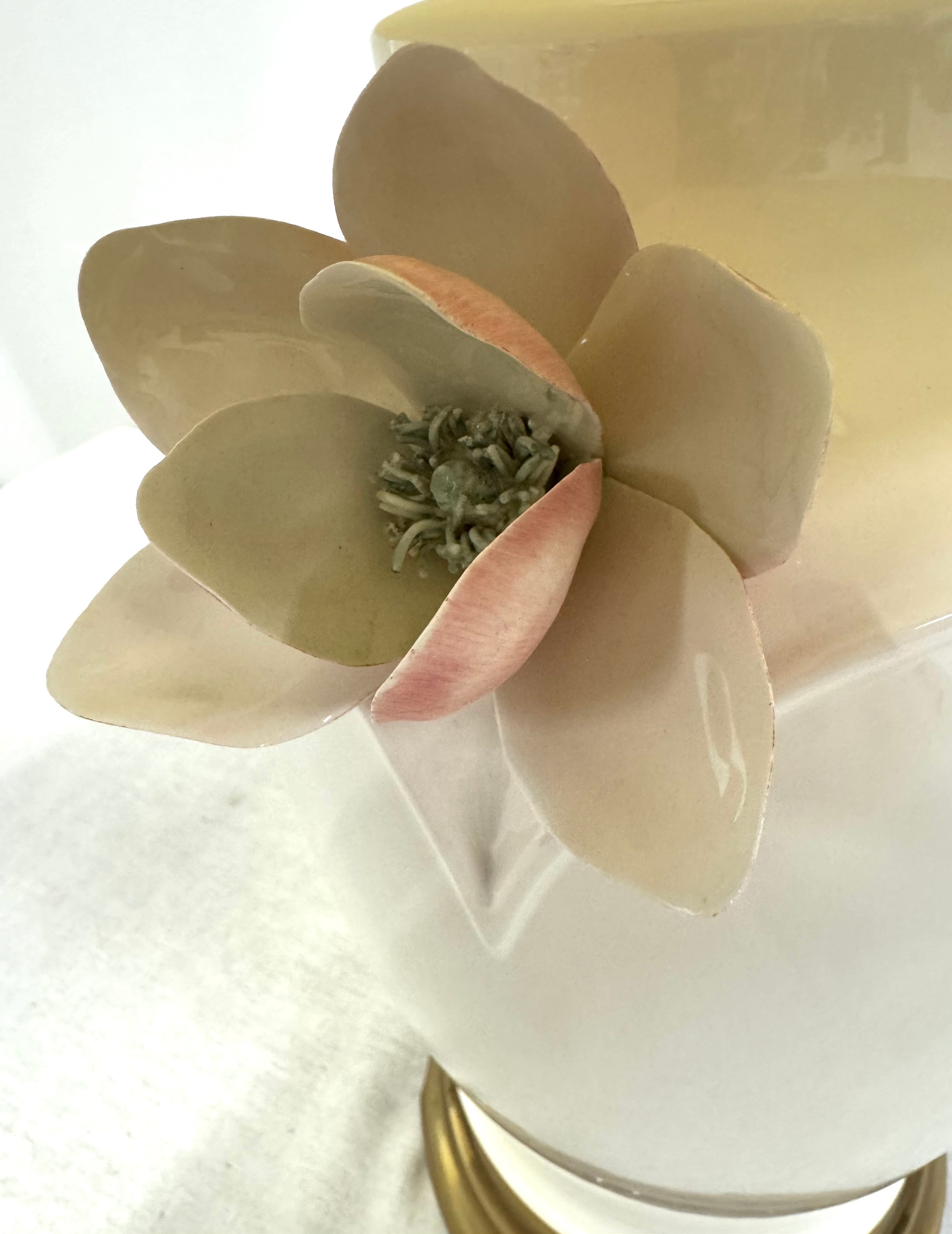 Pink Flower Ceramic Lamp