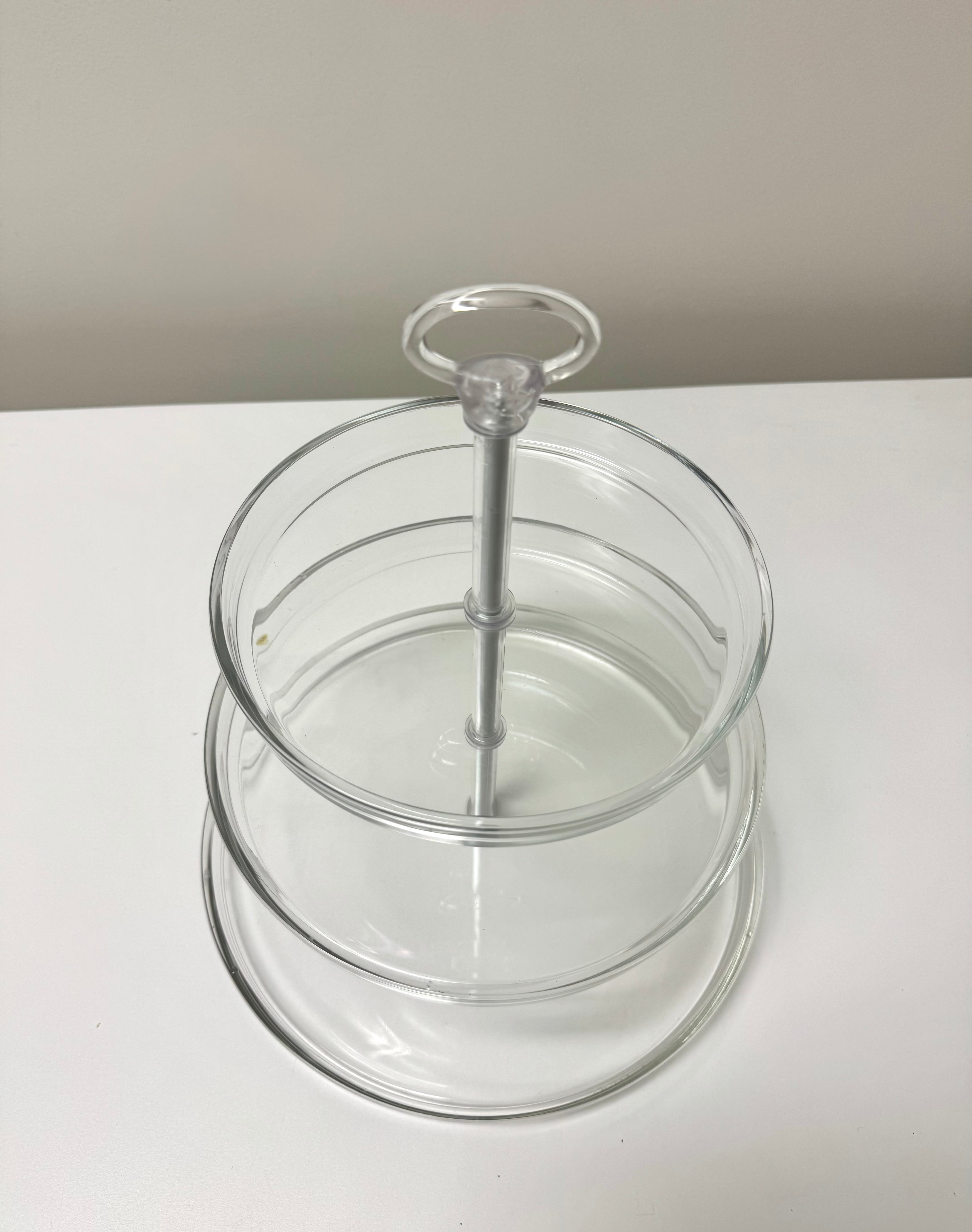 Glass Three-tier Serving Tray