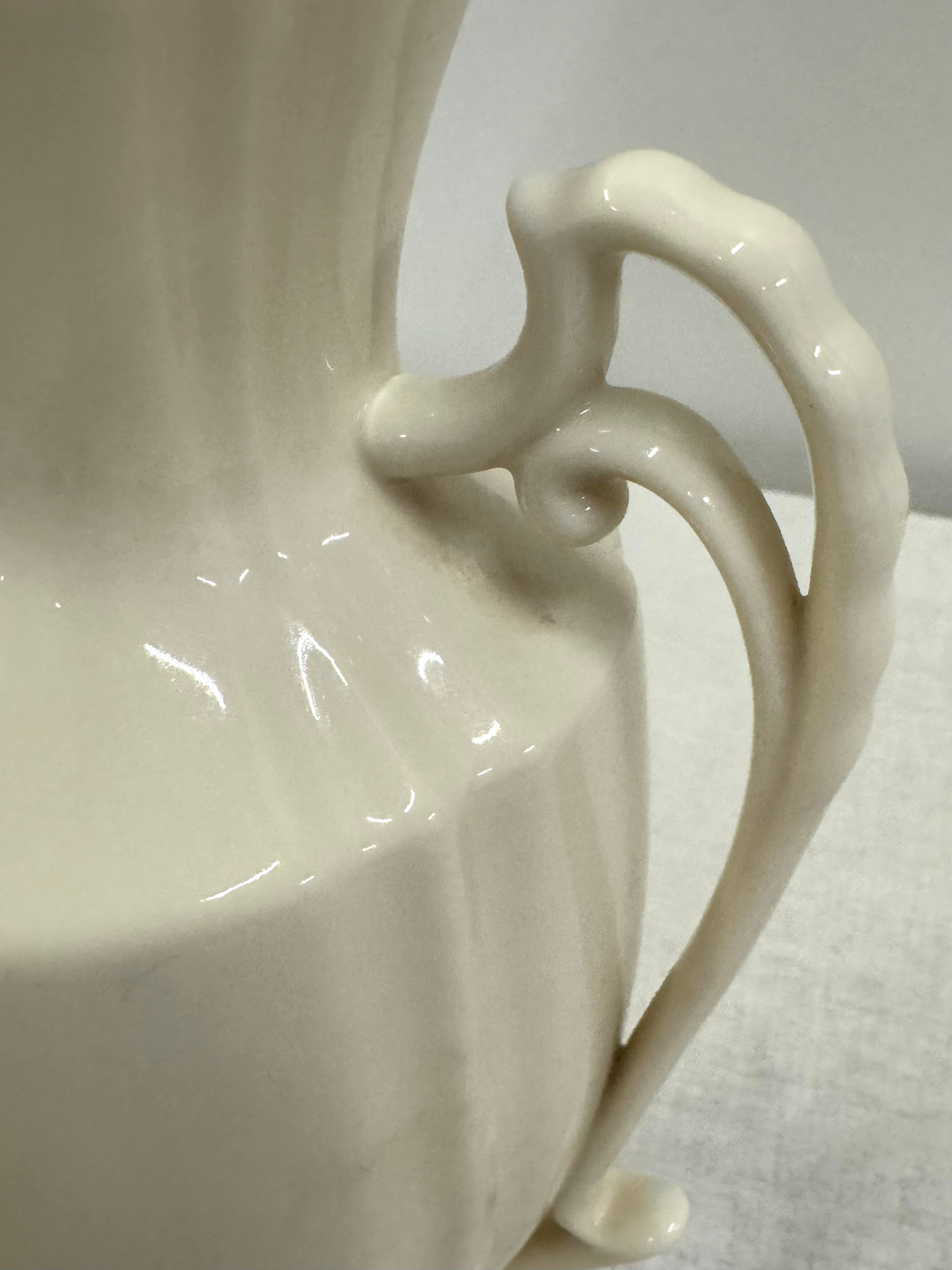 Cream Scalloped Urn Vase