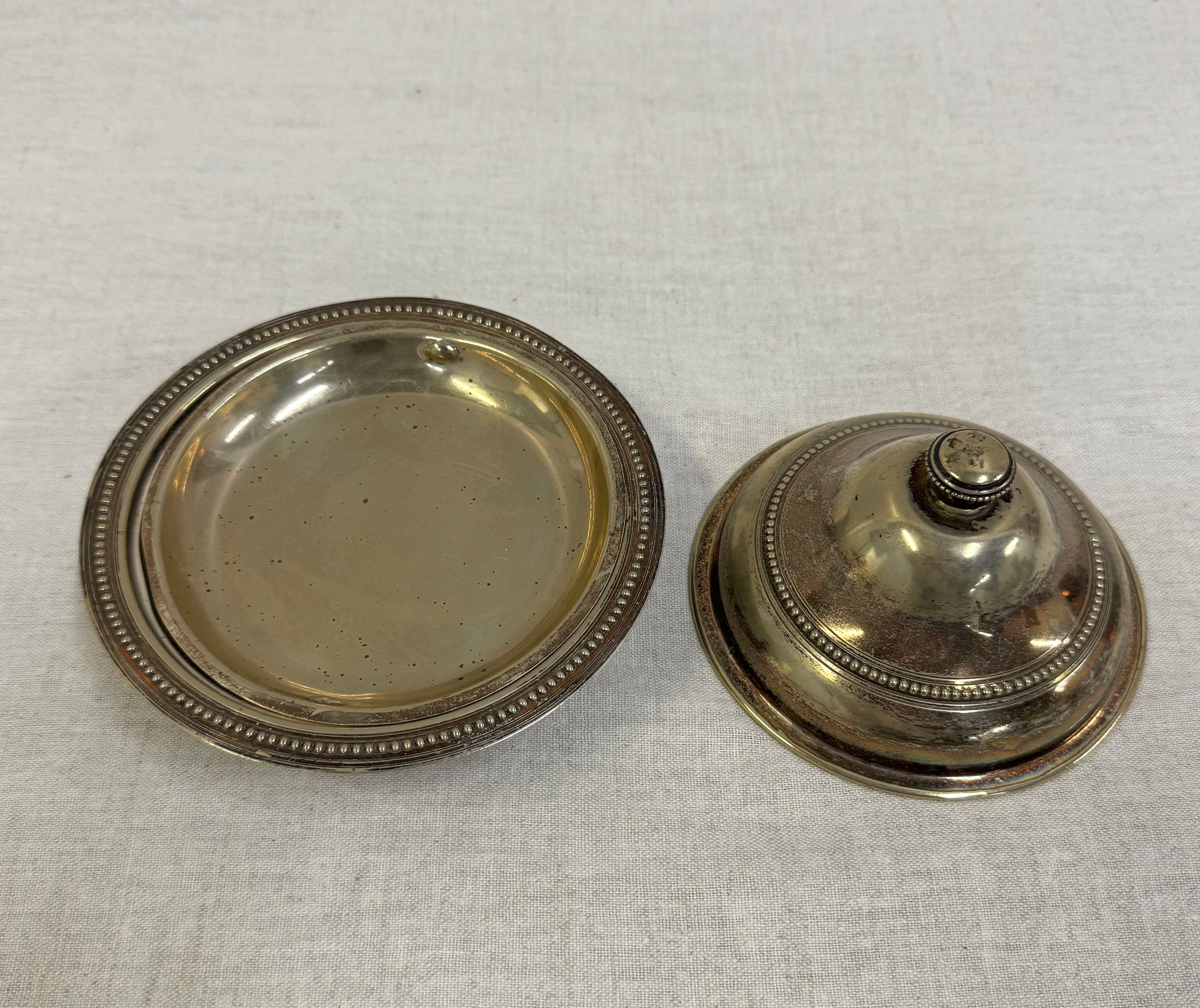 Beaded Silver Serving Dish