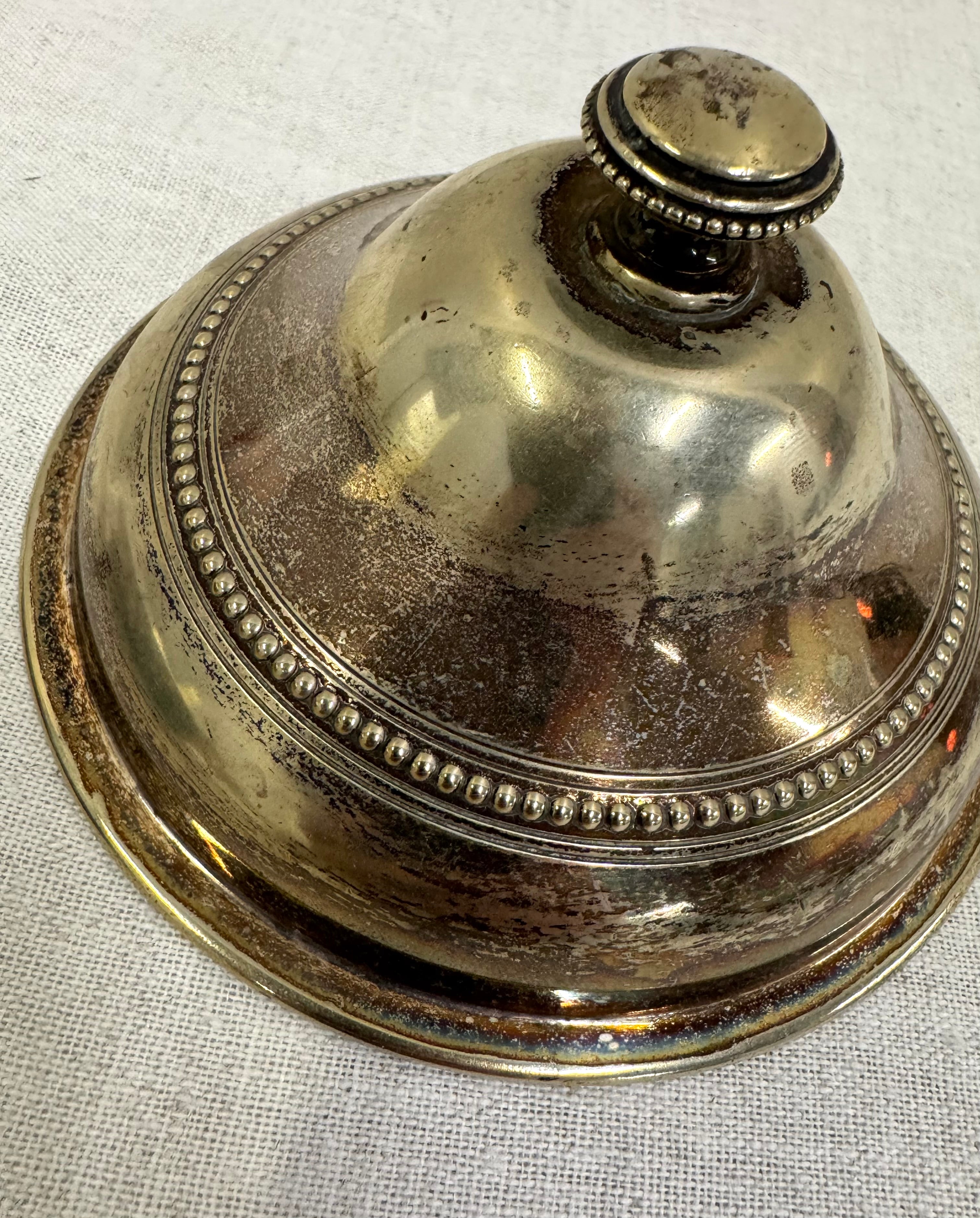 Beaded Silver Serving Dish