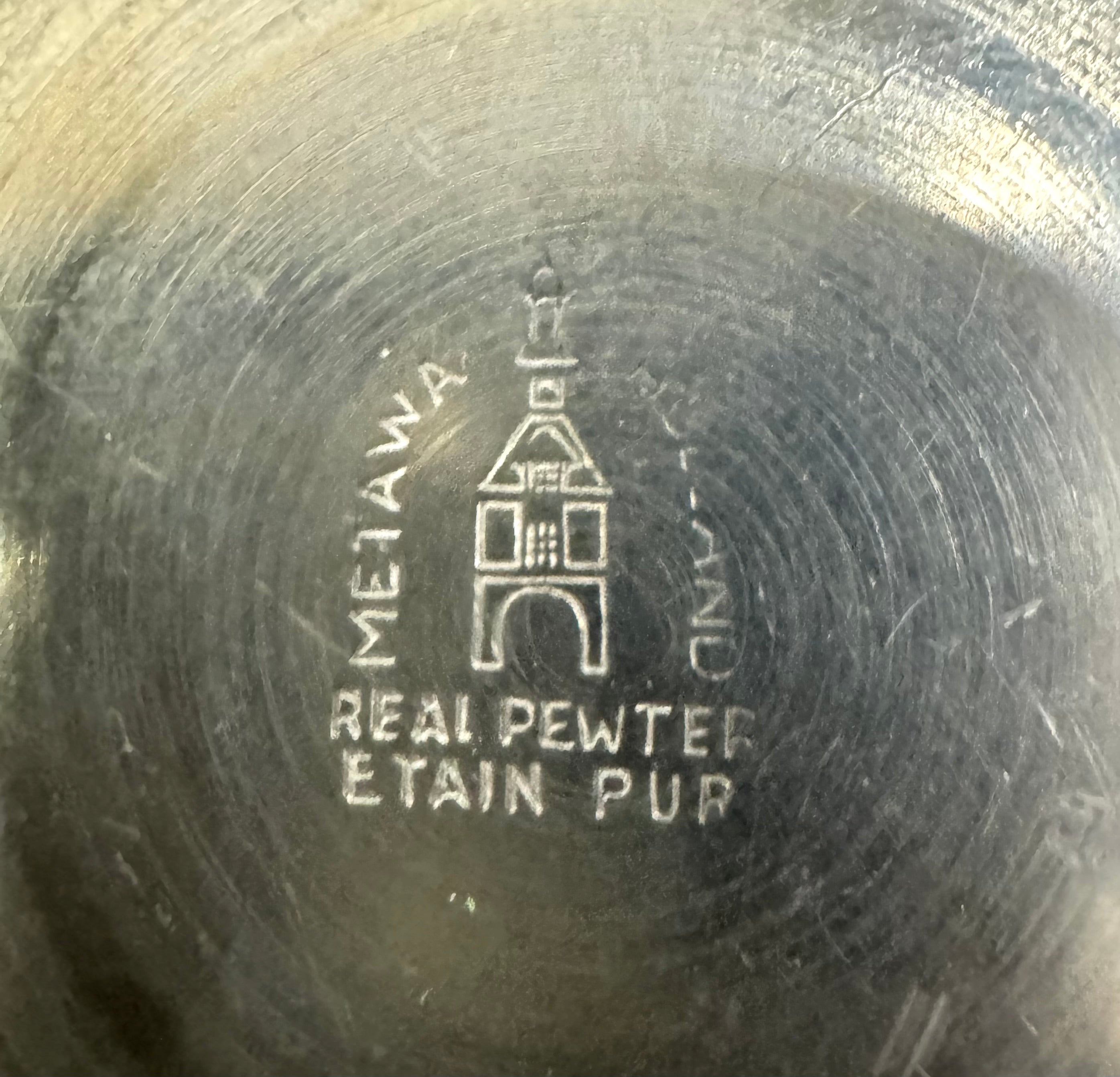 Vintage Pewter Cream & Sugar Set