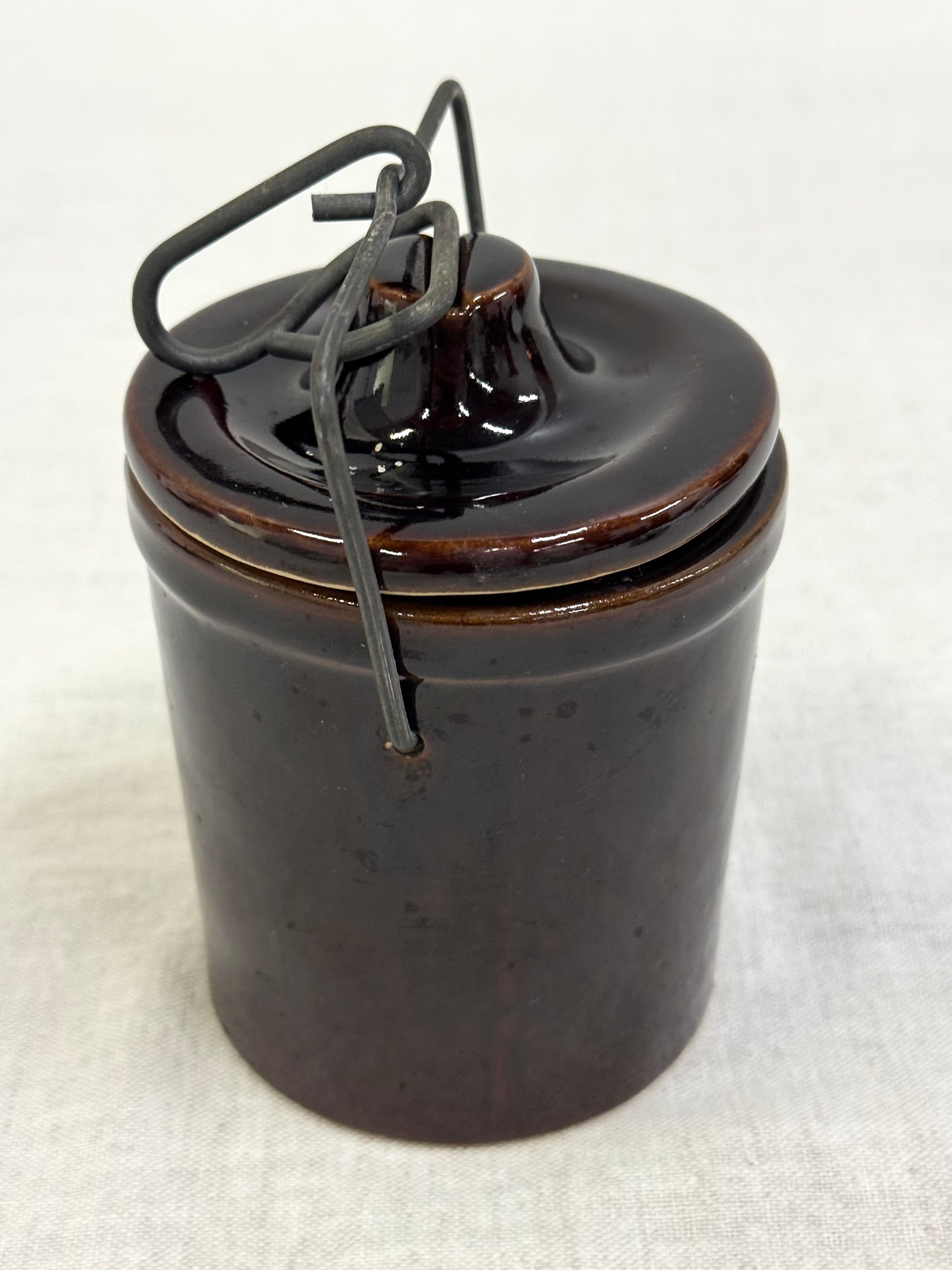 Vintage Brown Stoneware Crock