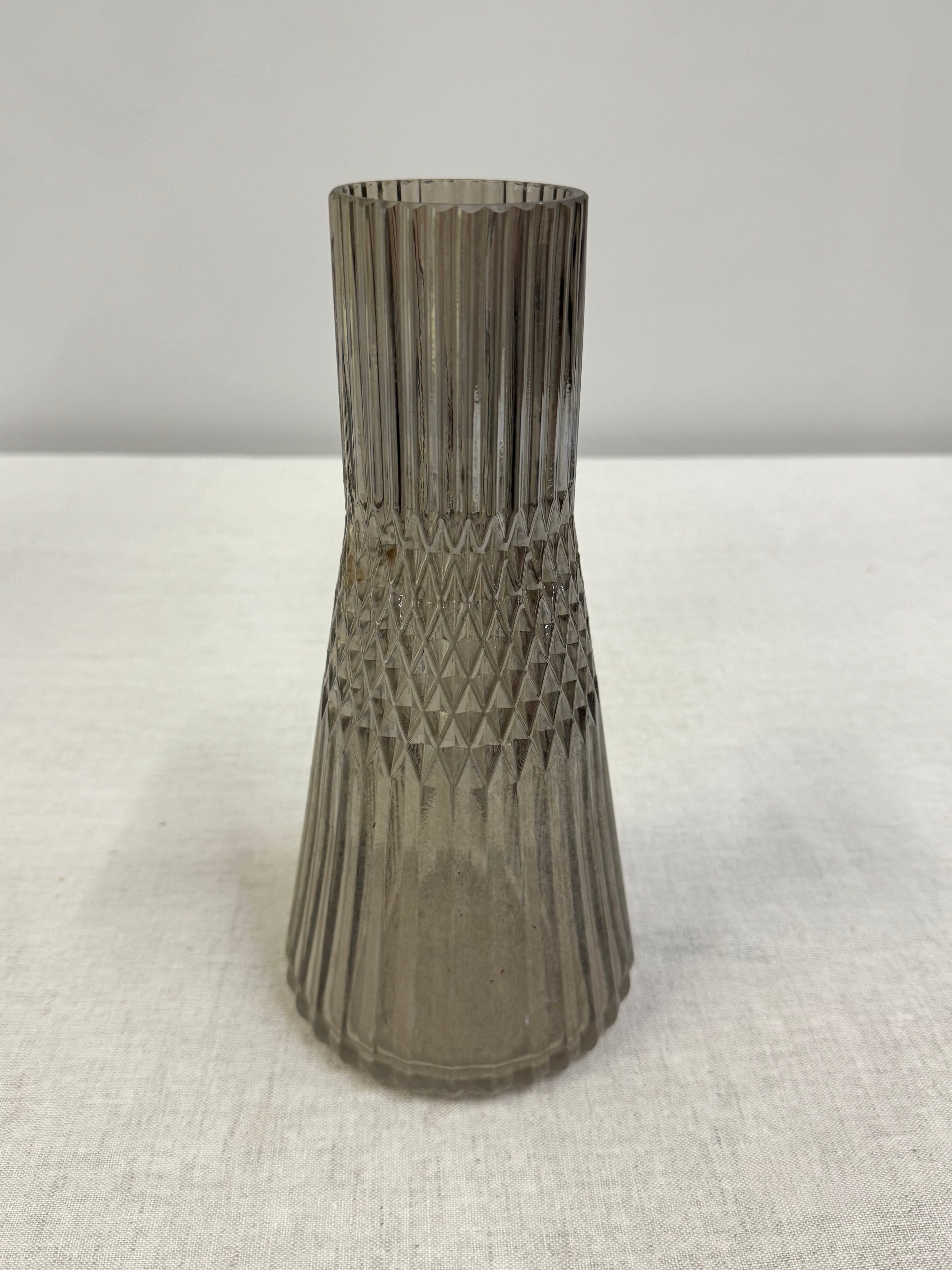 Versailles Gray Glass Decanter/Vase