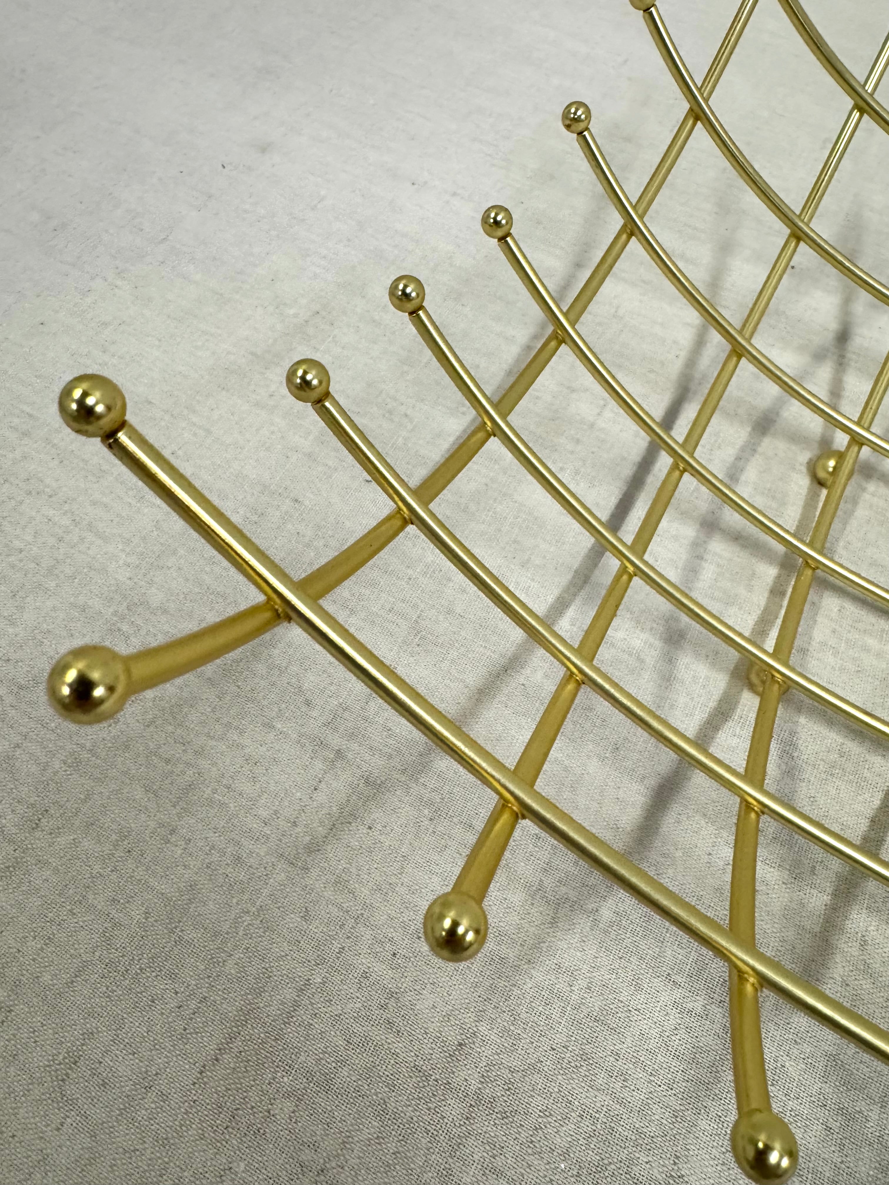 Vintage Brass Wire Fruit Basket