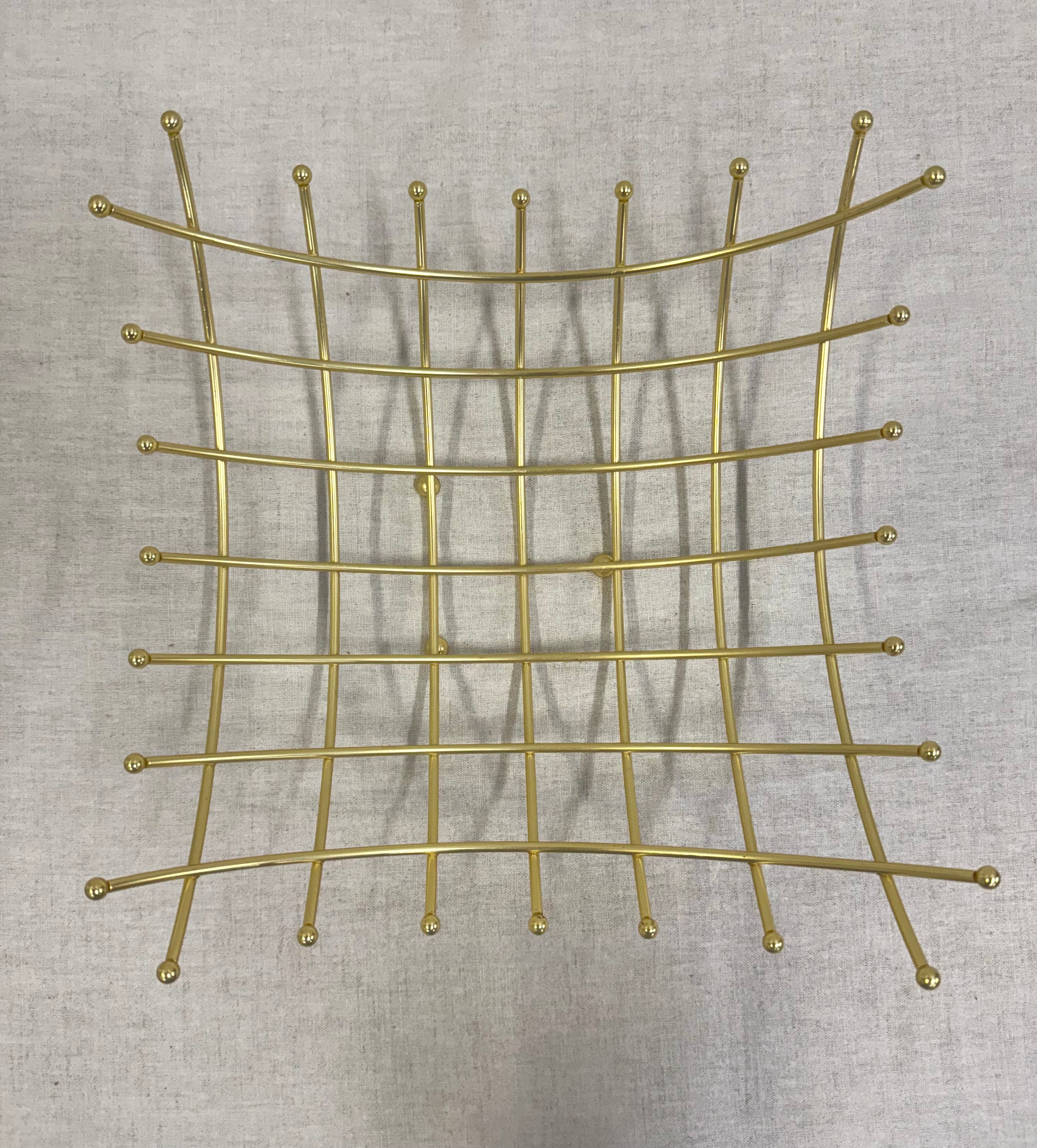 Vintage Brass Wire Fruit Basket