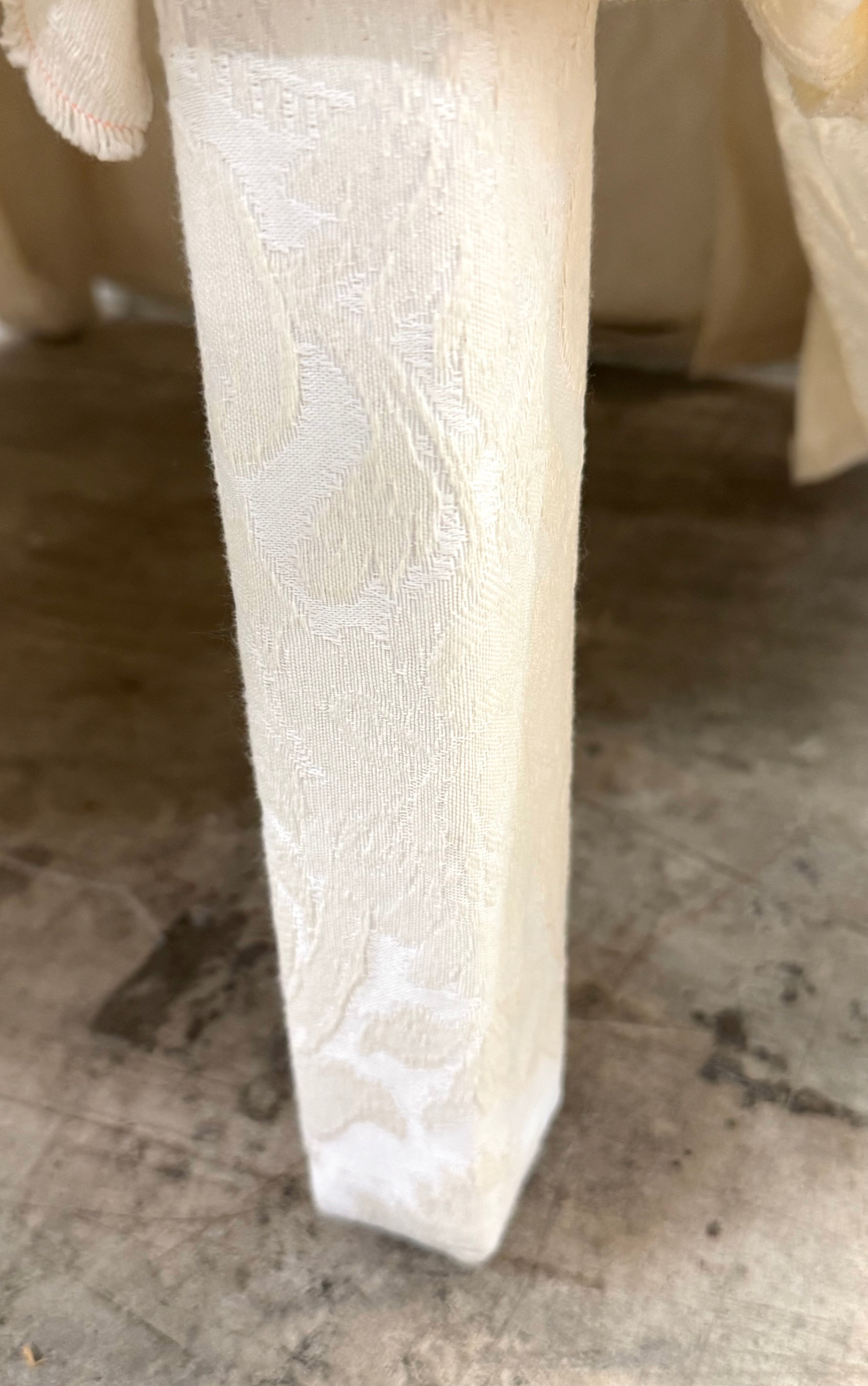 White Damask Slipper Chair