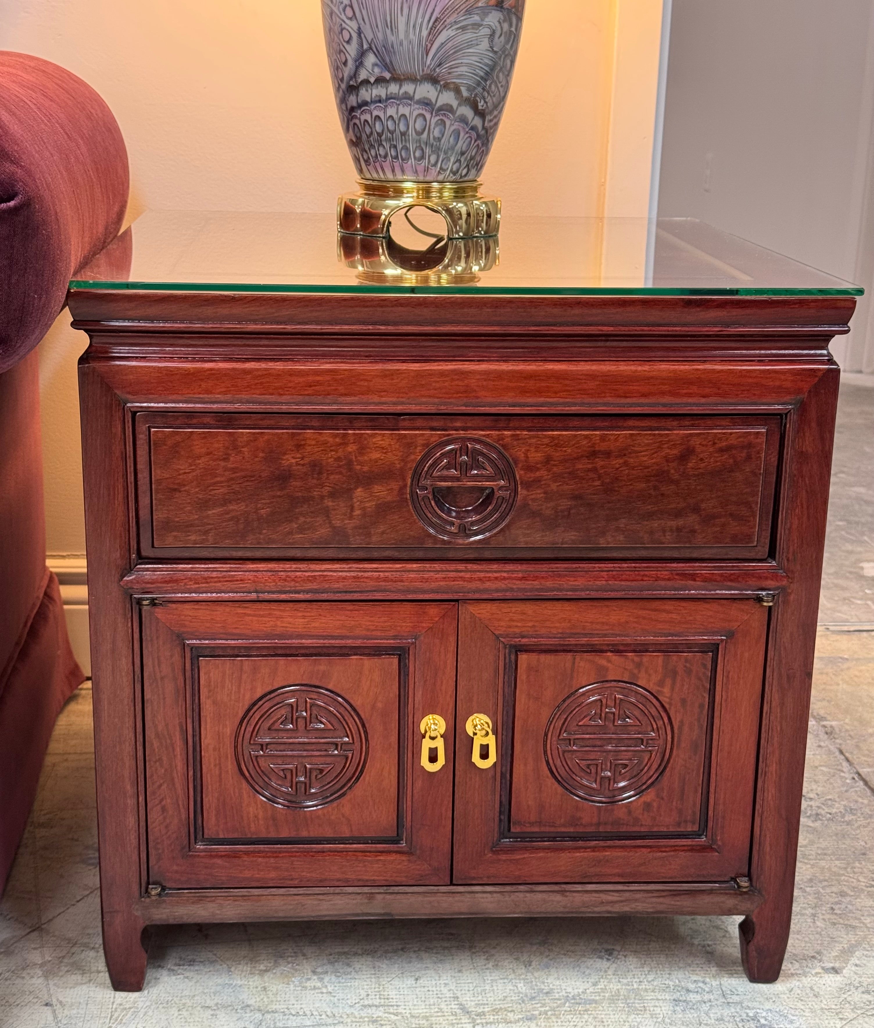 Asian-inspired Rosewood Side Table