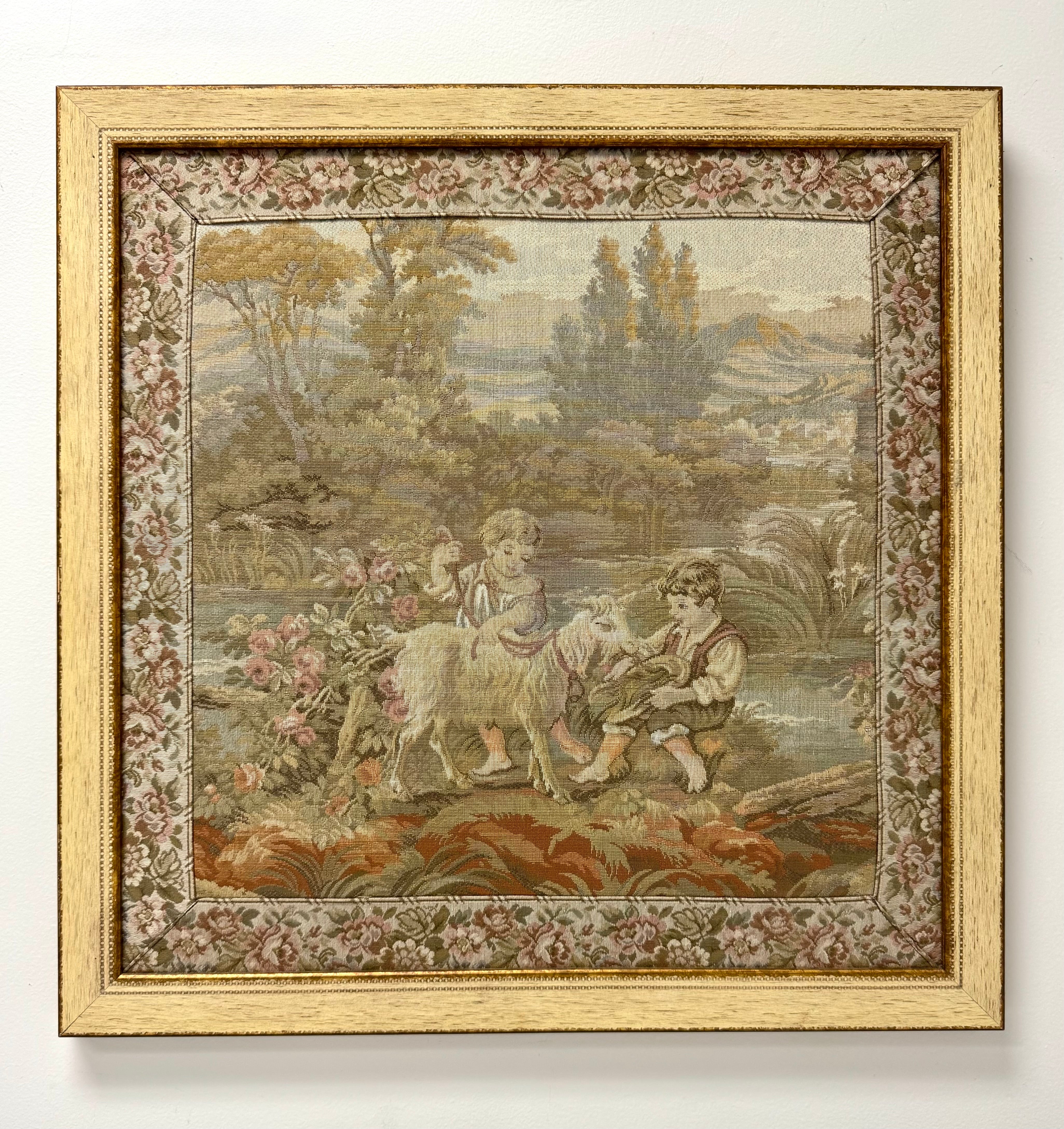 French Aubusson Framed Tapestry
