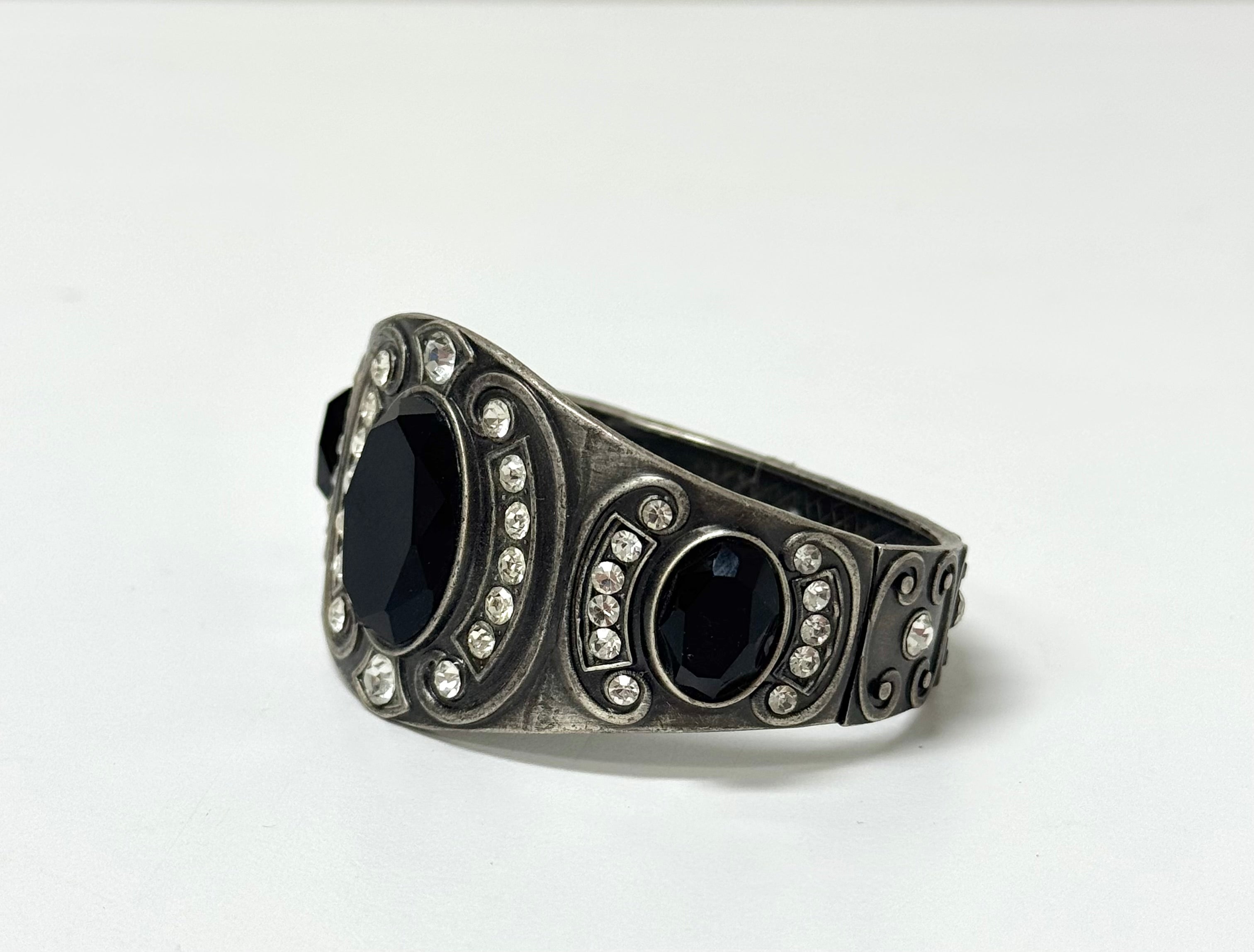 Art Deco Black Stone Cuff