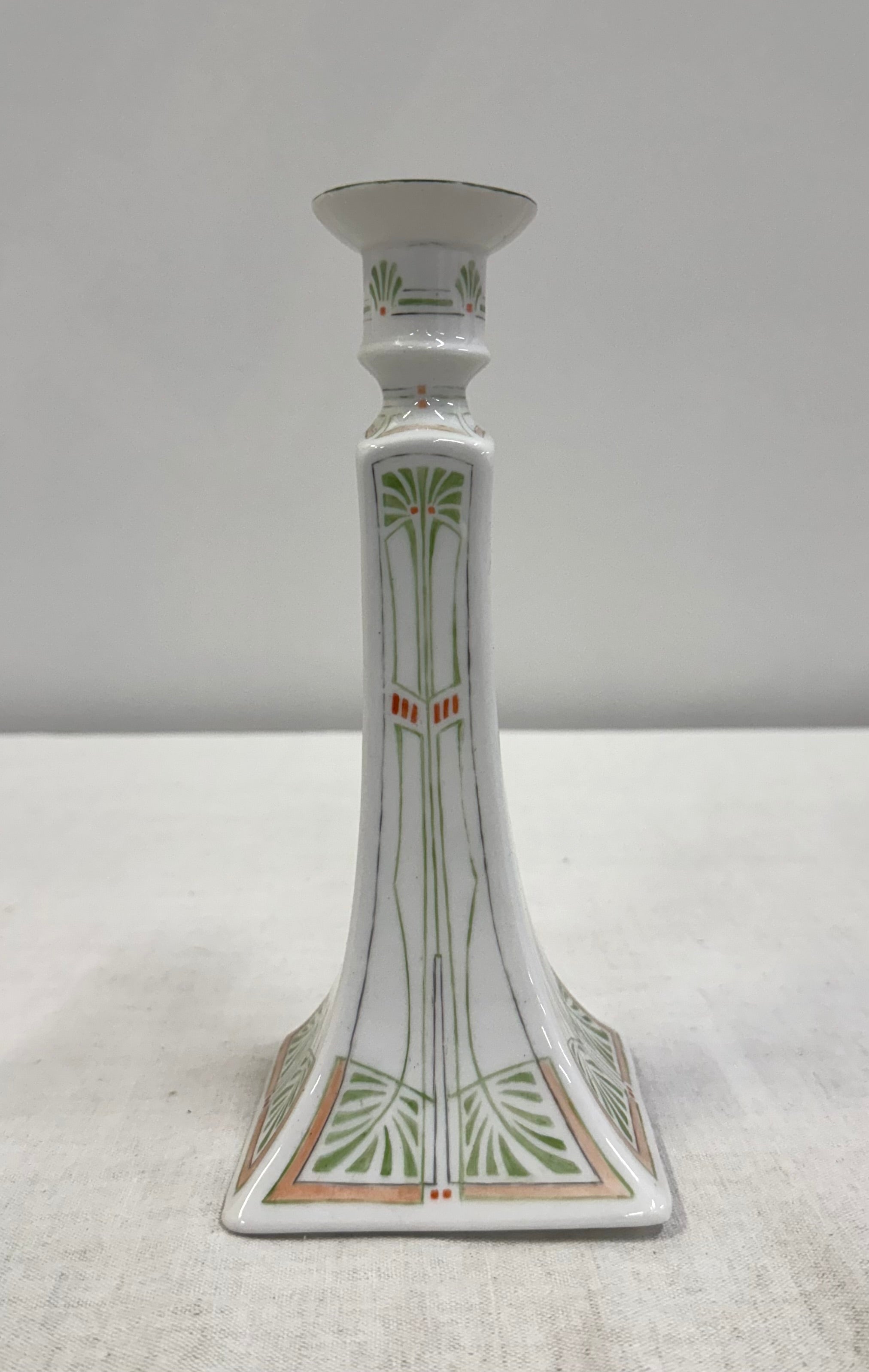 Art Nouveau Porcelain Candle Holder