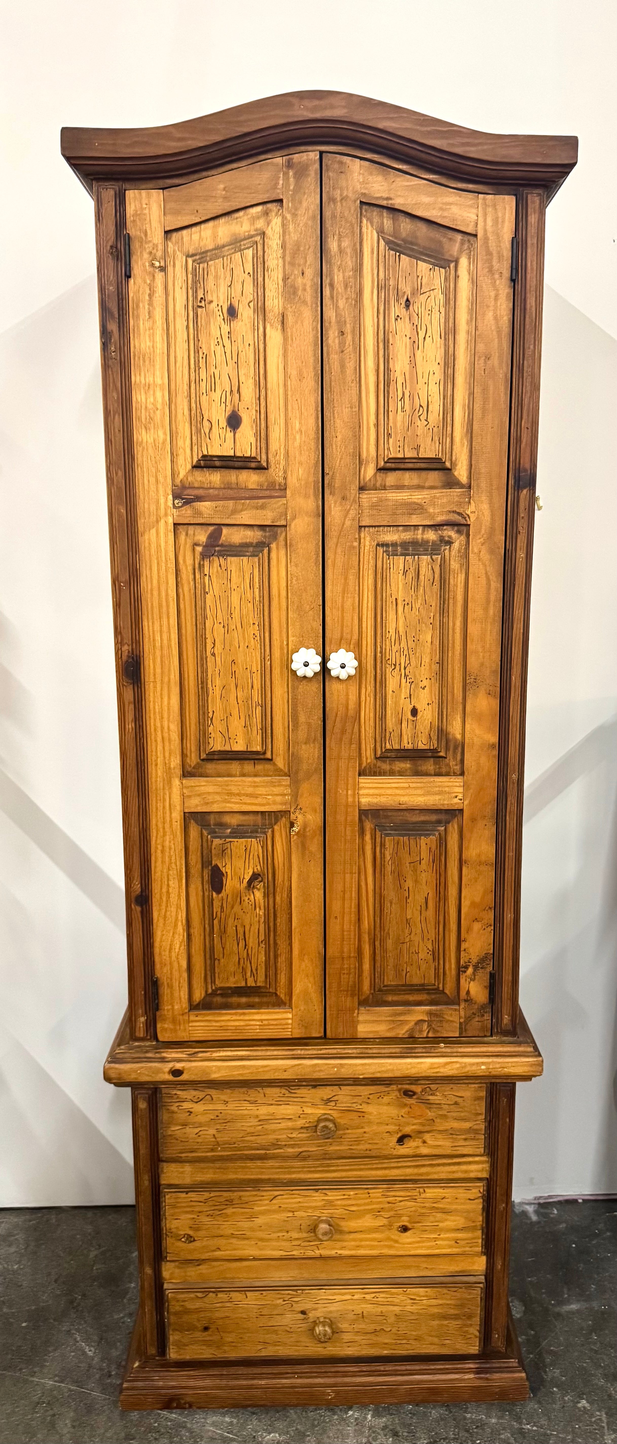 Knotty Wormwood Pine Bar Cabinet