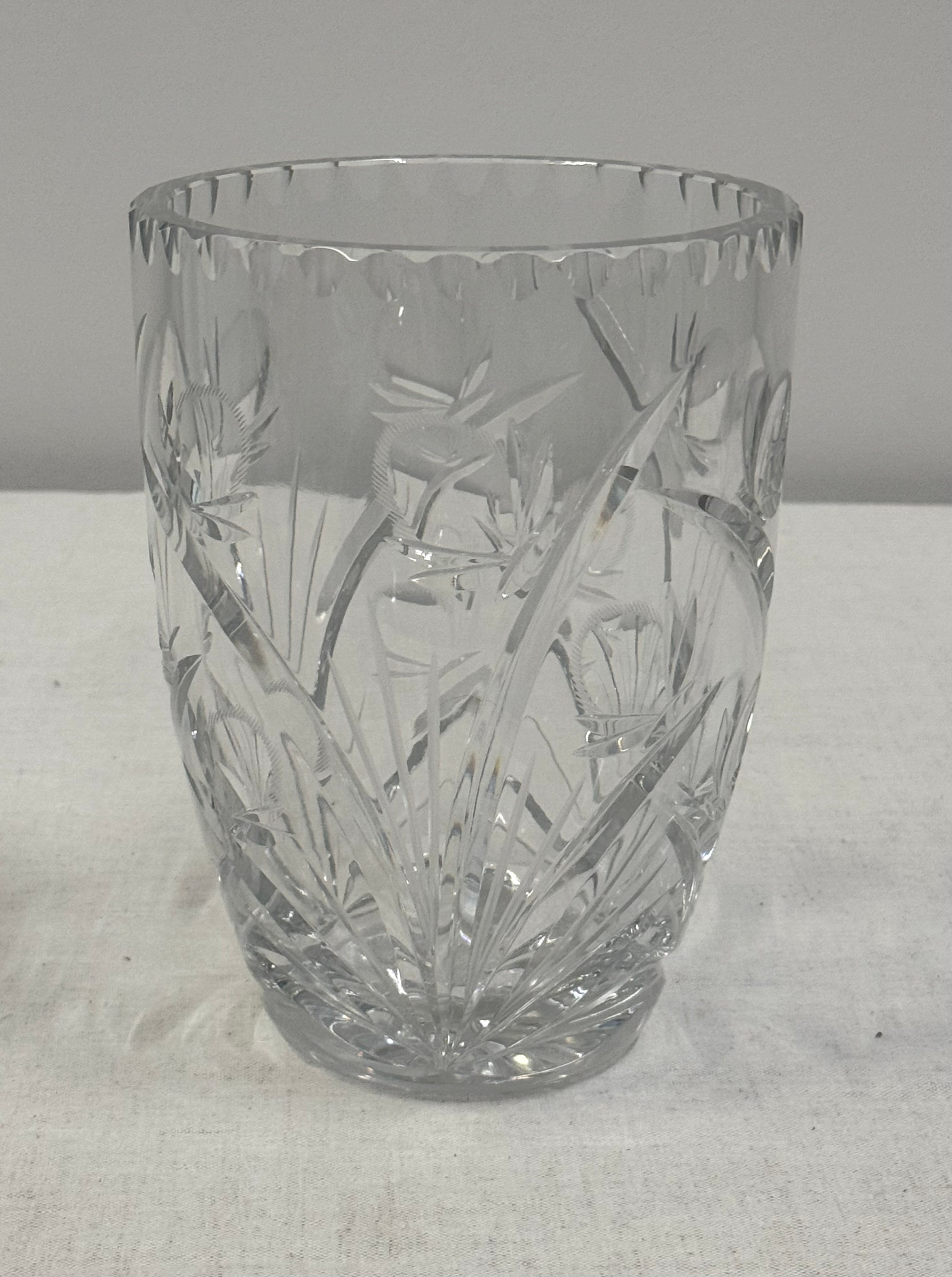 Cut Crystal 8" Vase