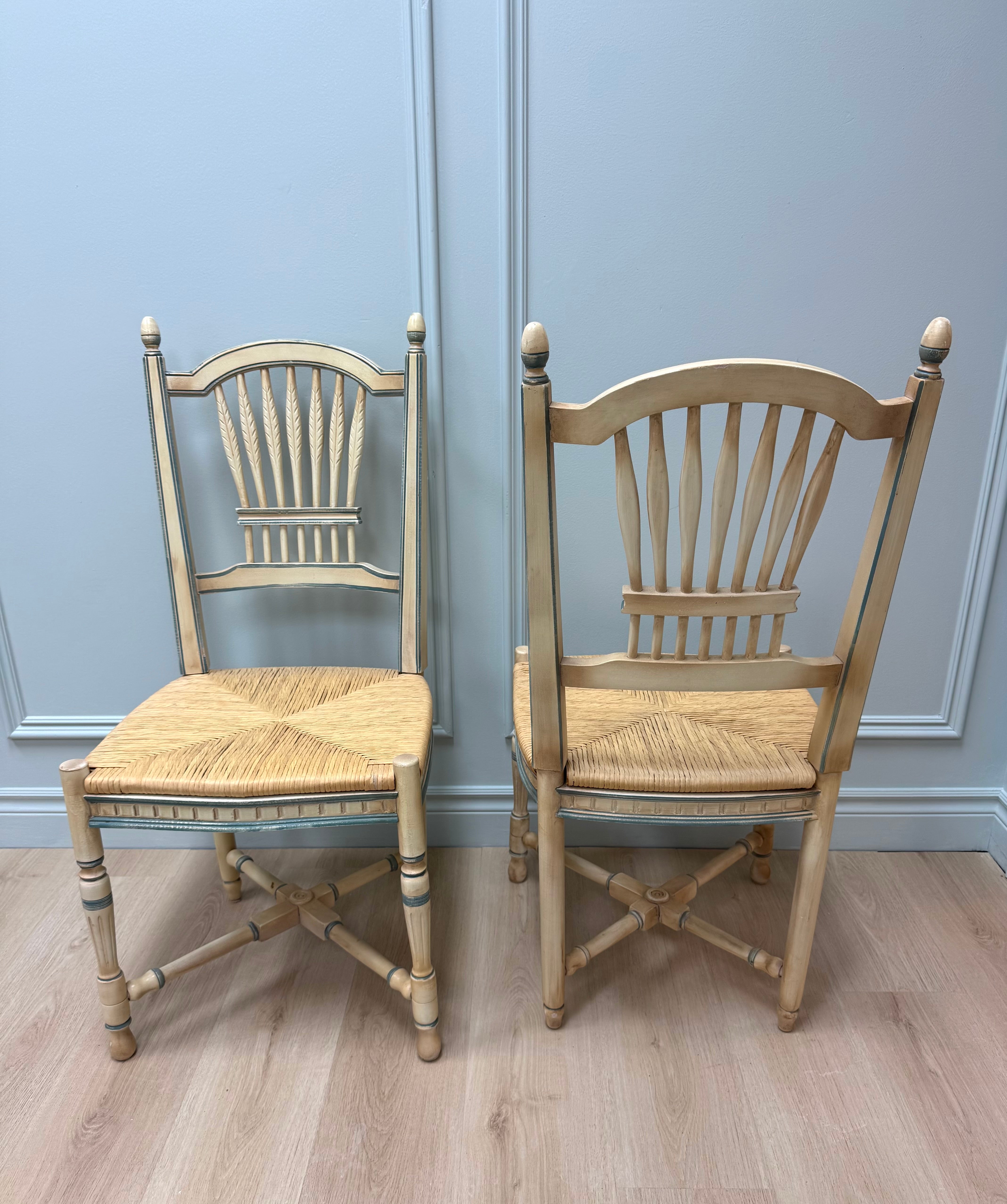 Country French Wheatback Dining Chairs Set of 2