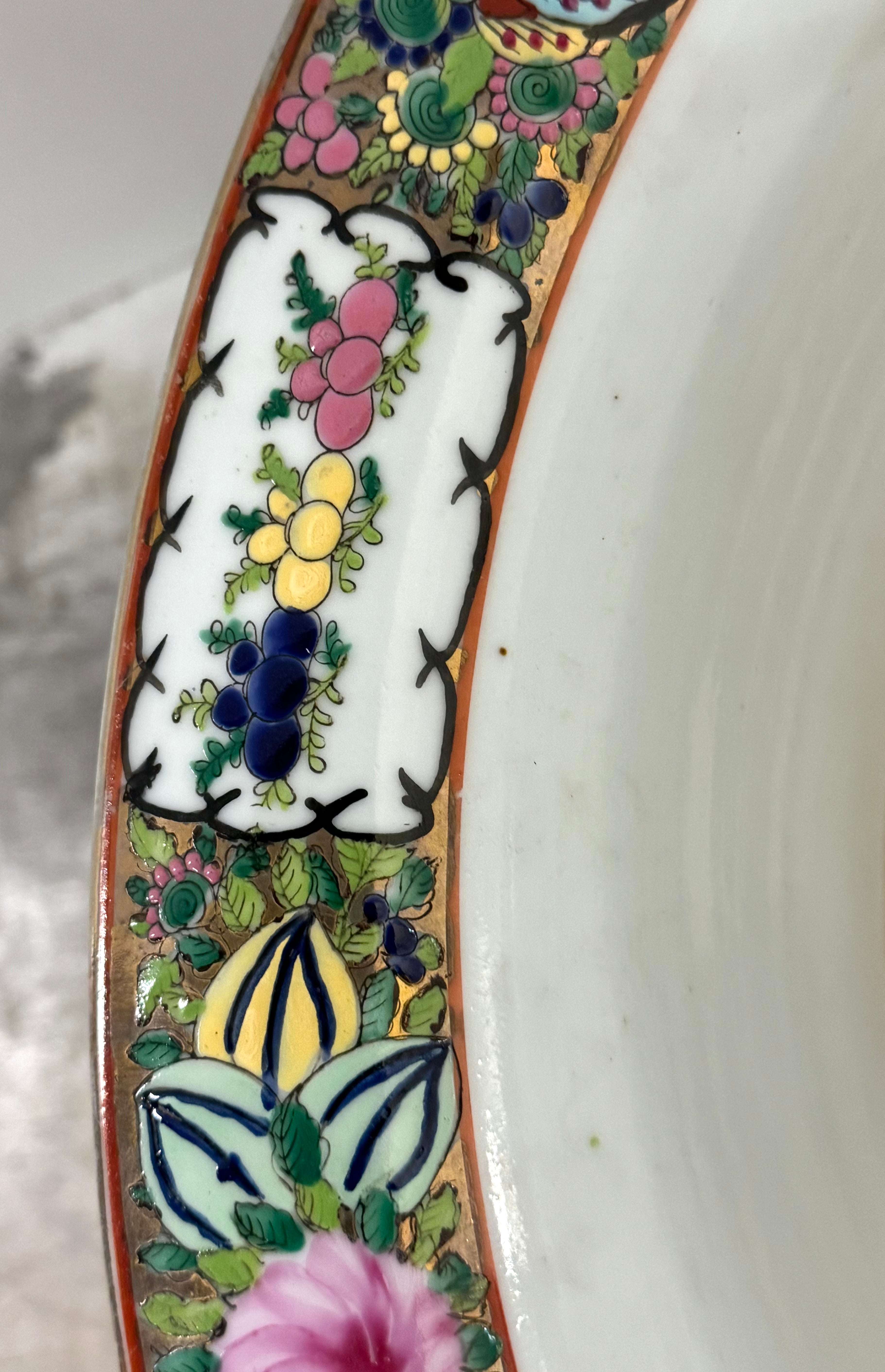 Vintage Chinese Rose Medallion Jardiniere Cachepot