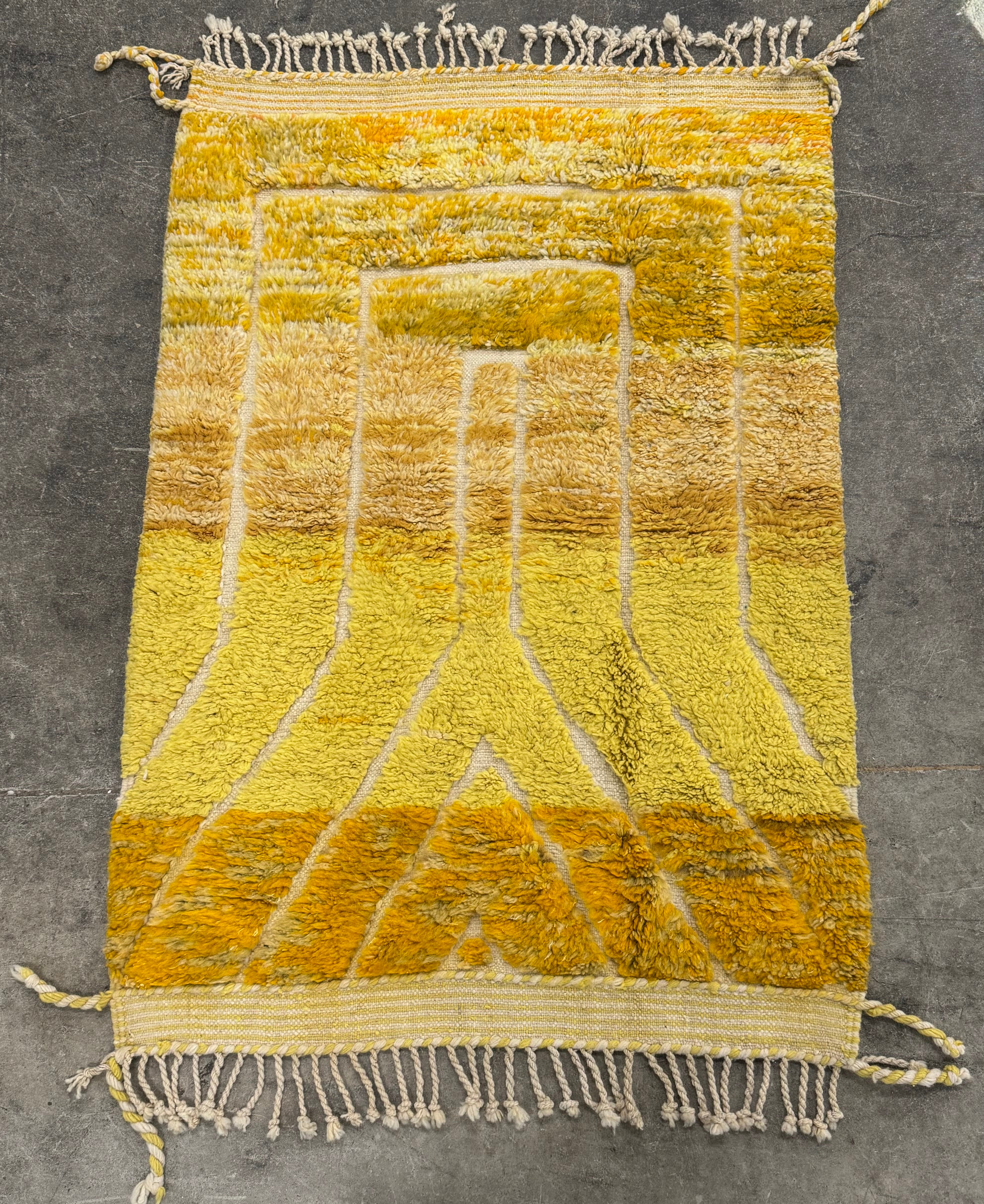 Moroccan Beni Ourain Yellow 41" x61" Rug
