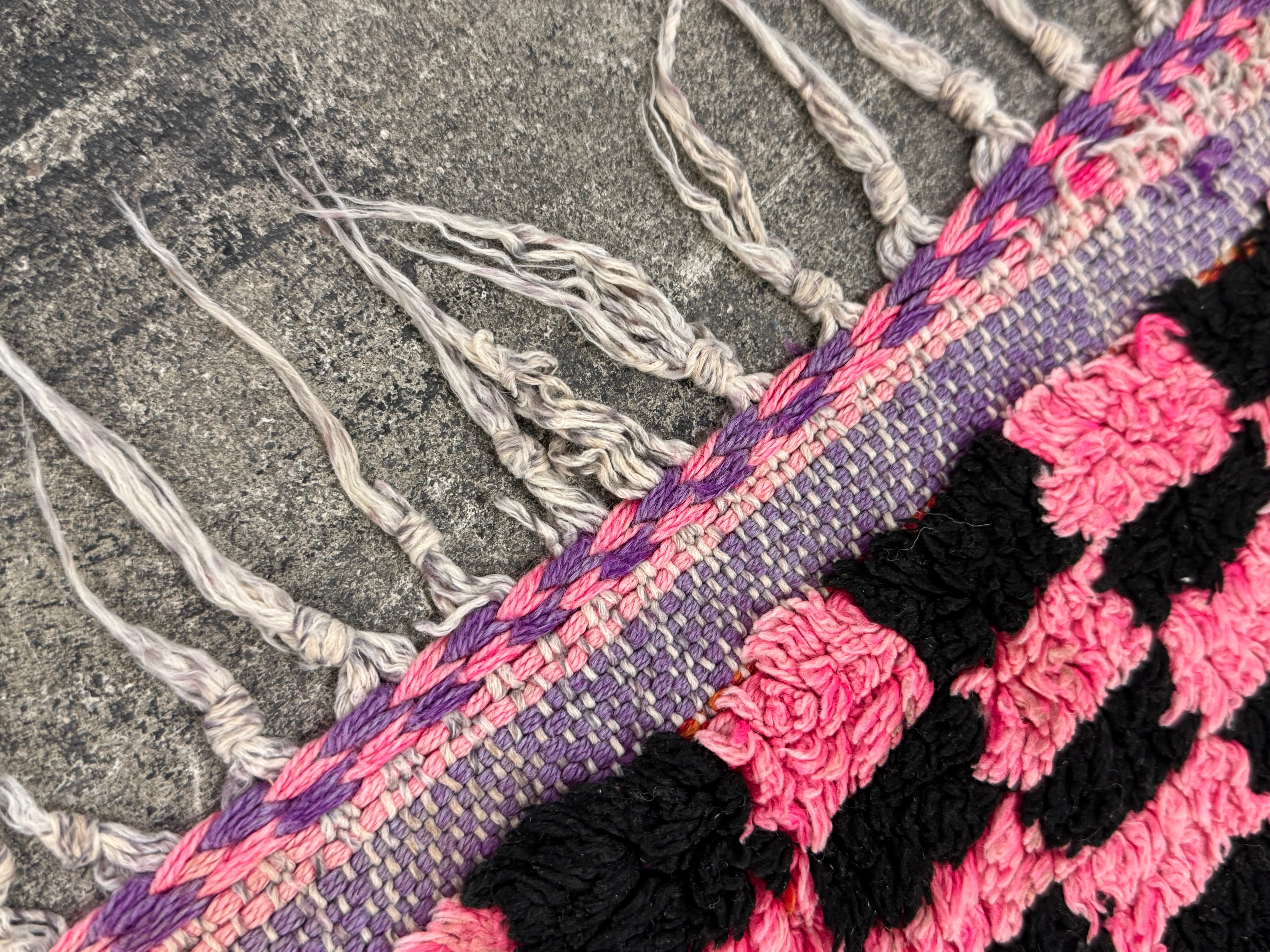 Morrocan 44" x 45" Rug with Checkered Border