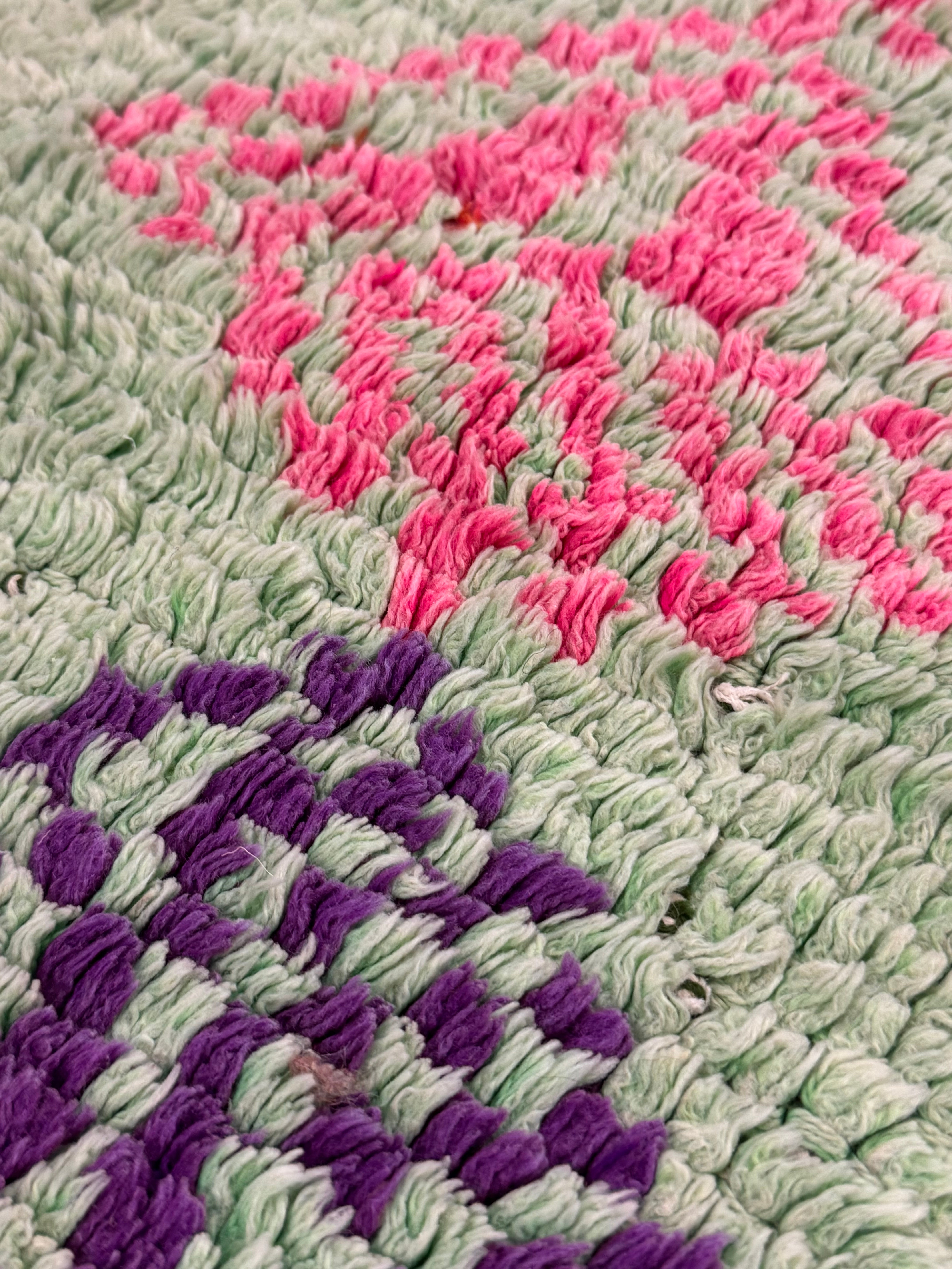 Morrocan 44" x 45" Rug with Checkered Border