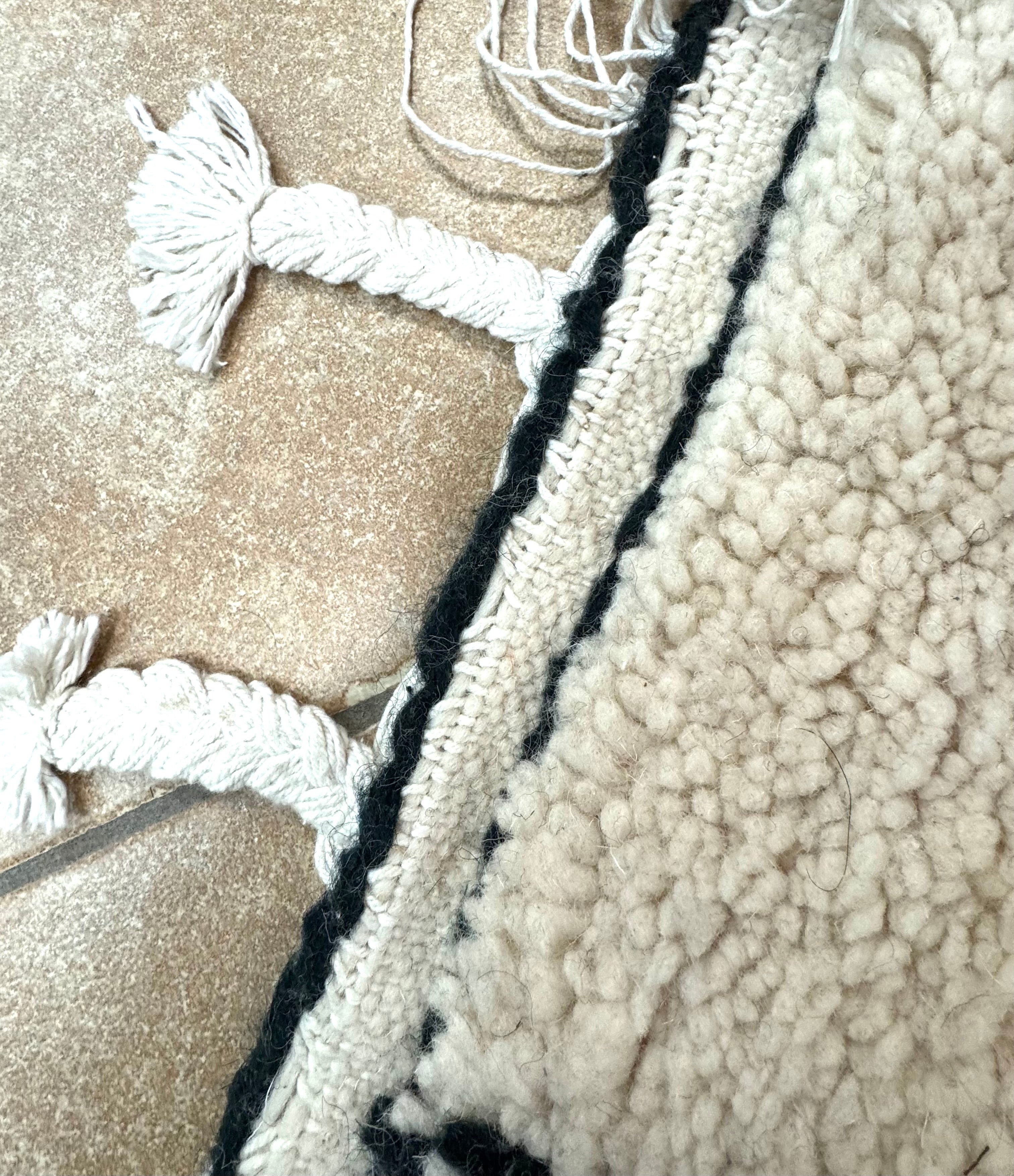 Moroccan Ivory & Brown 85" x 24" Runner