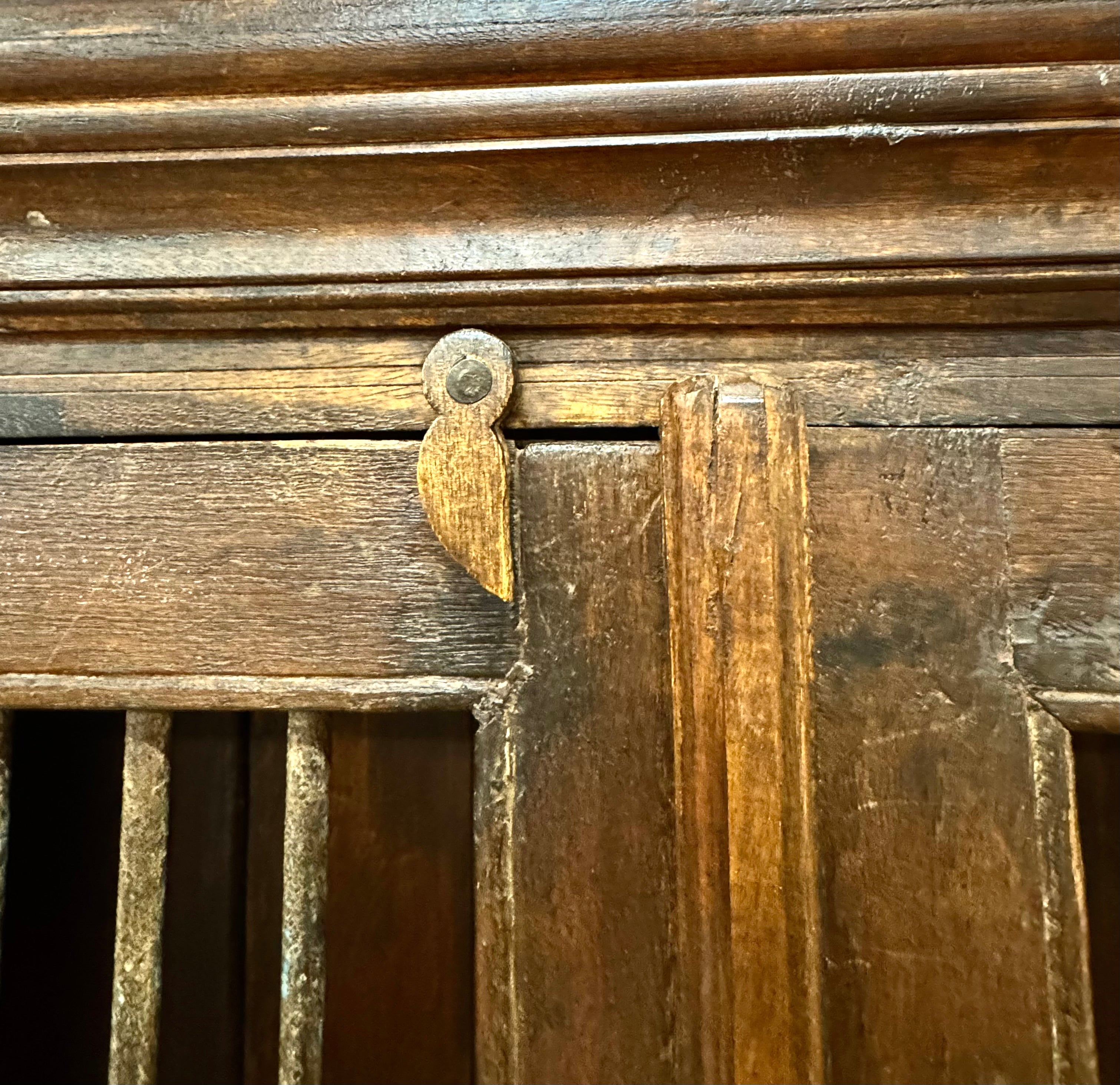 Vintage Indian Cabinet with Iron Bars