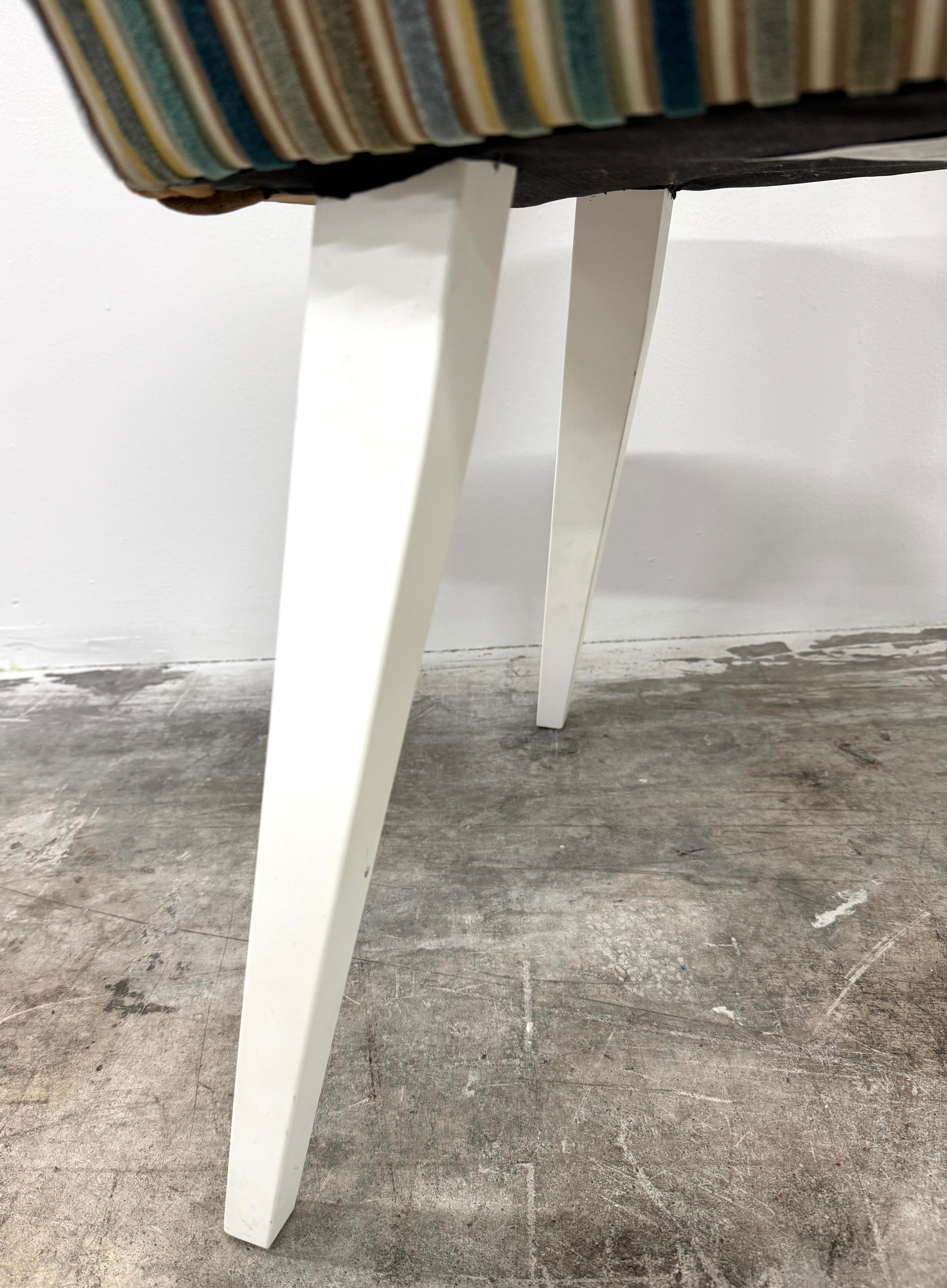 NEW! Striped Velvet MCM-style Chair