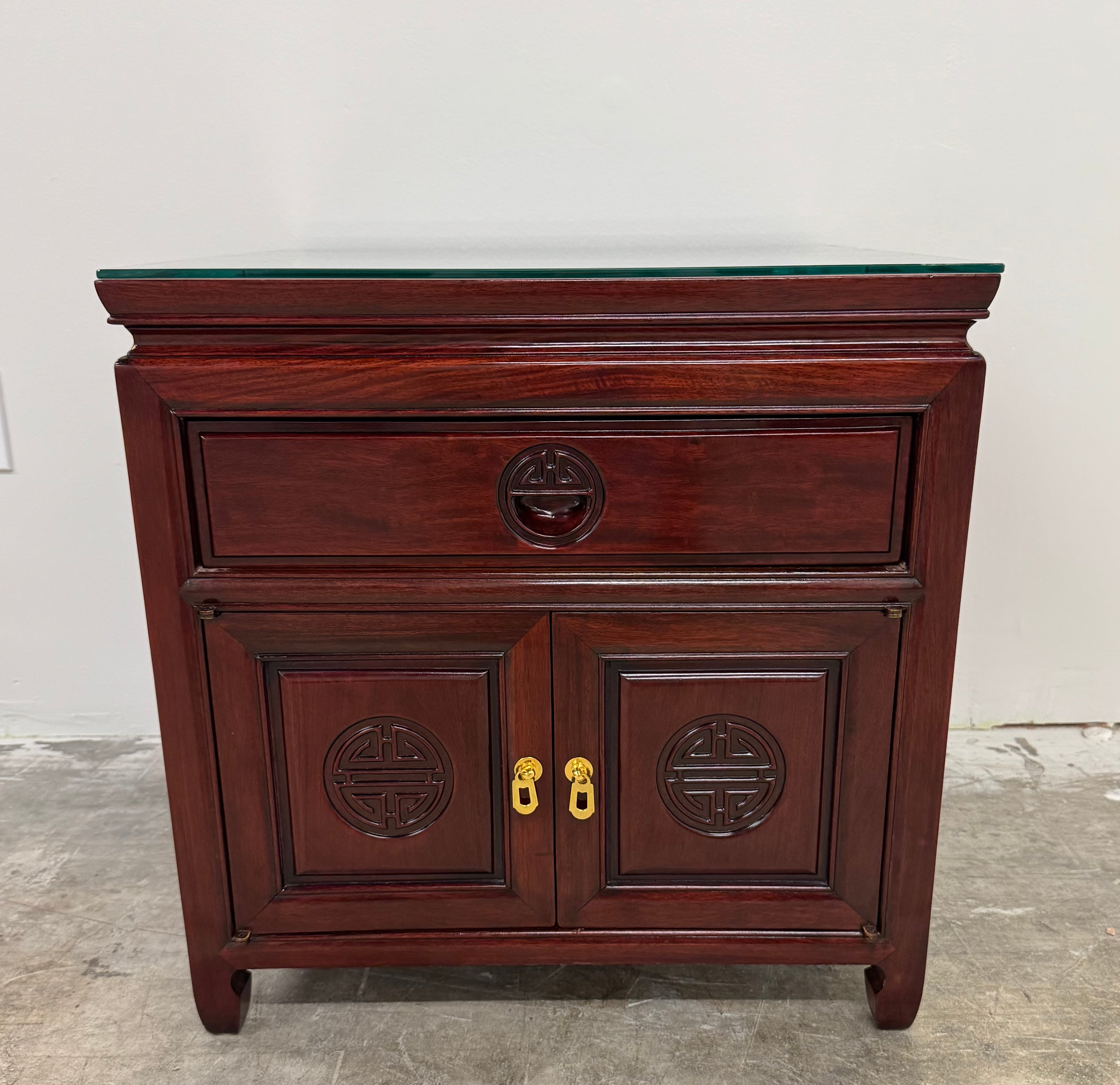 Asian-inspired Rosewood Side Table