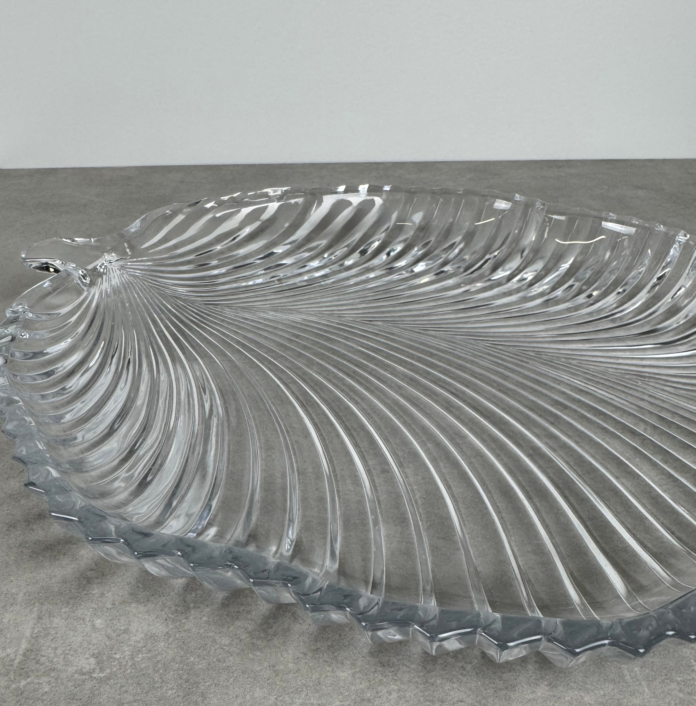 Clear Glass Leaf Platter