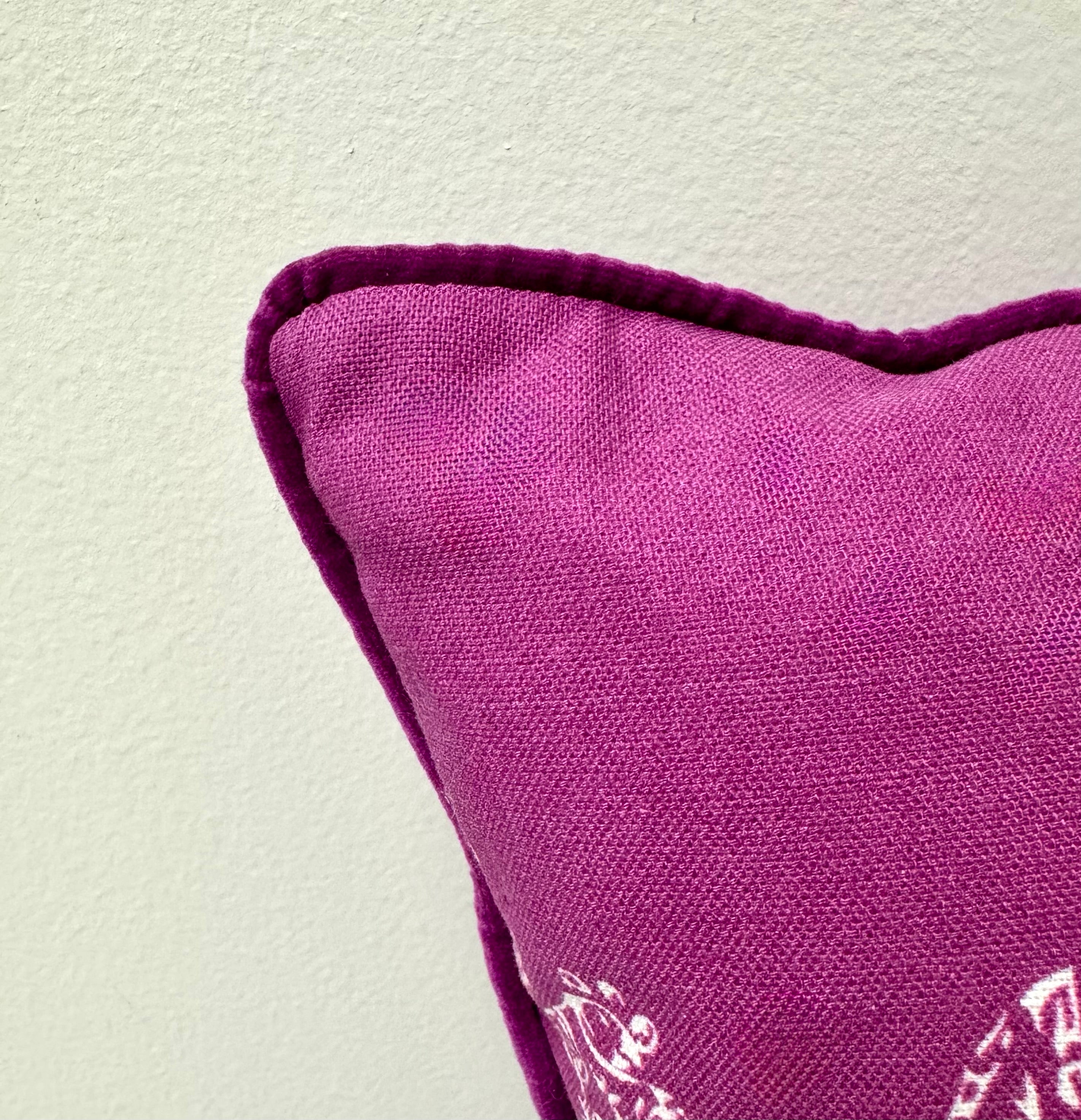 NEW UPCOUNTRY Magenta Butterflies and Floral 18" Pillow