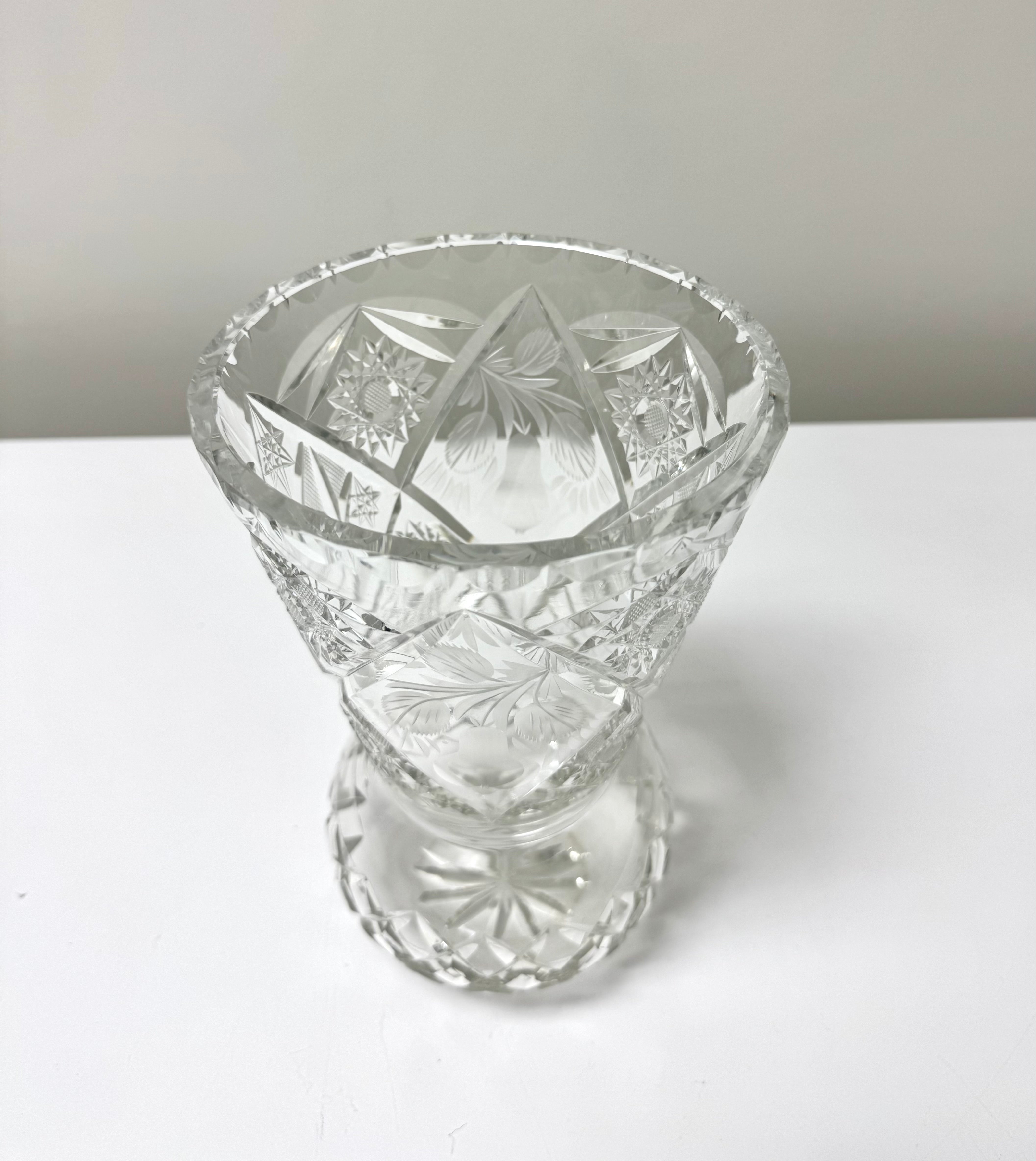 Vintage Cut Crystal Vase