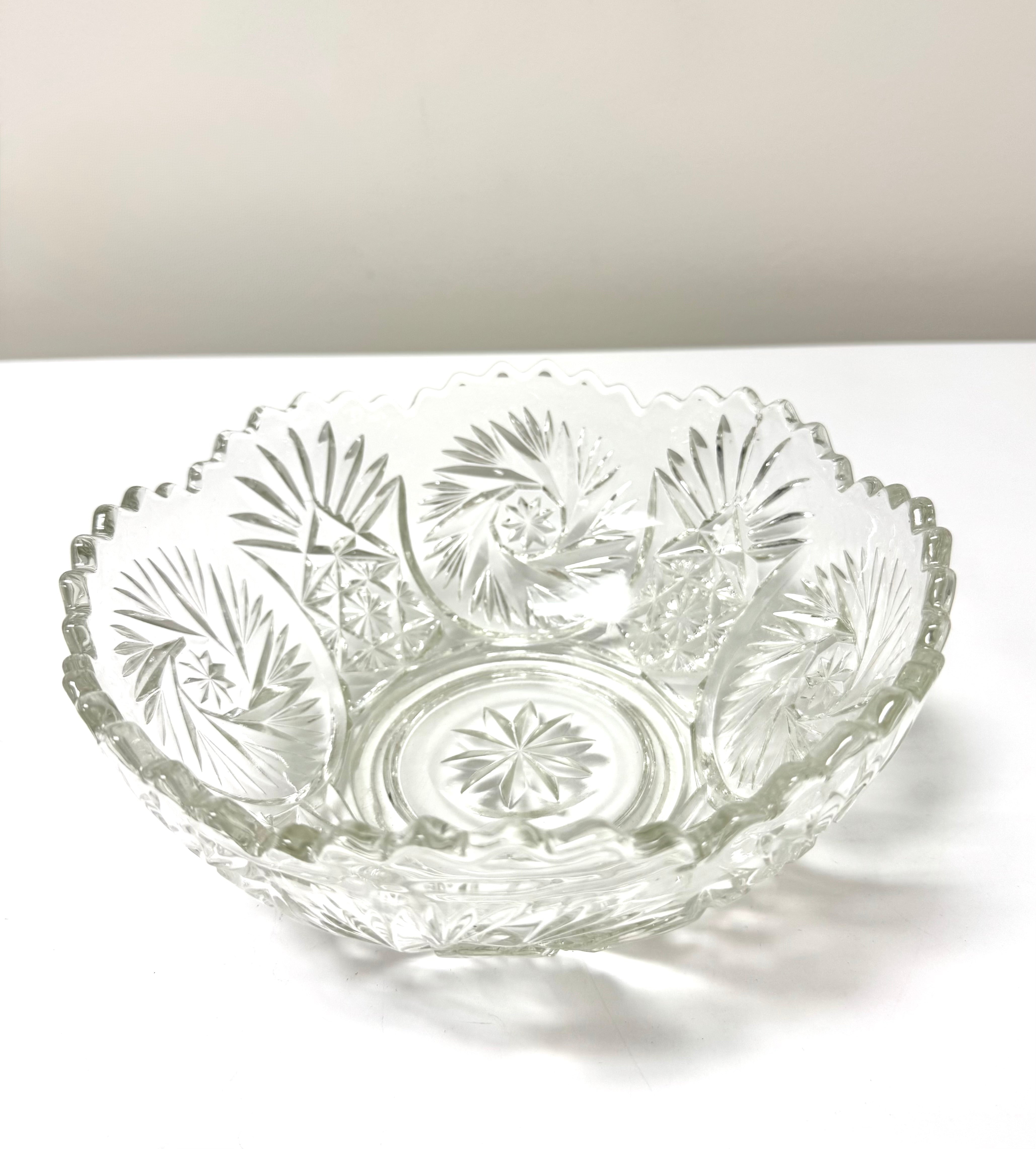 Vintage Pinwheel Cut Glass Bowl