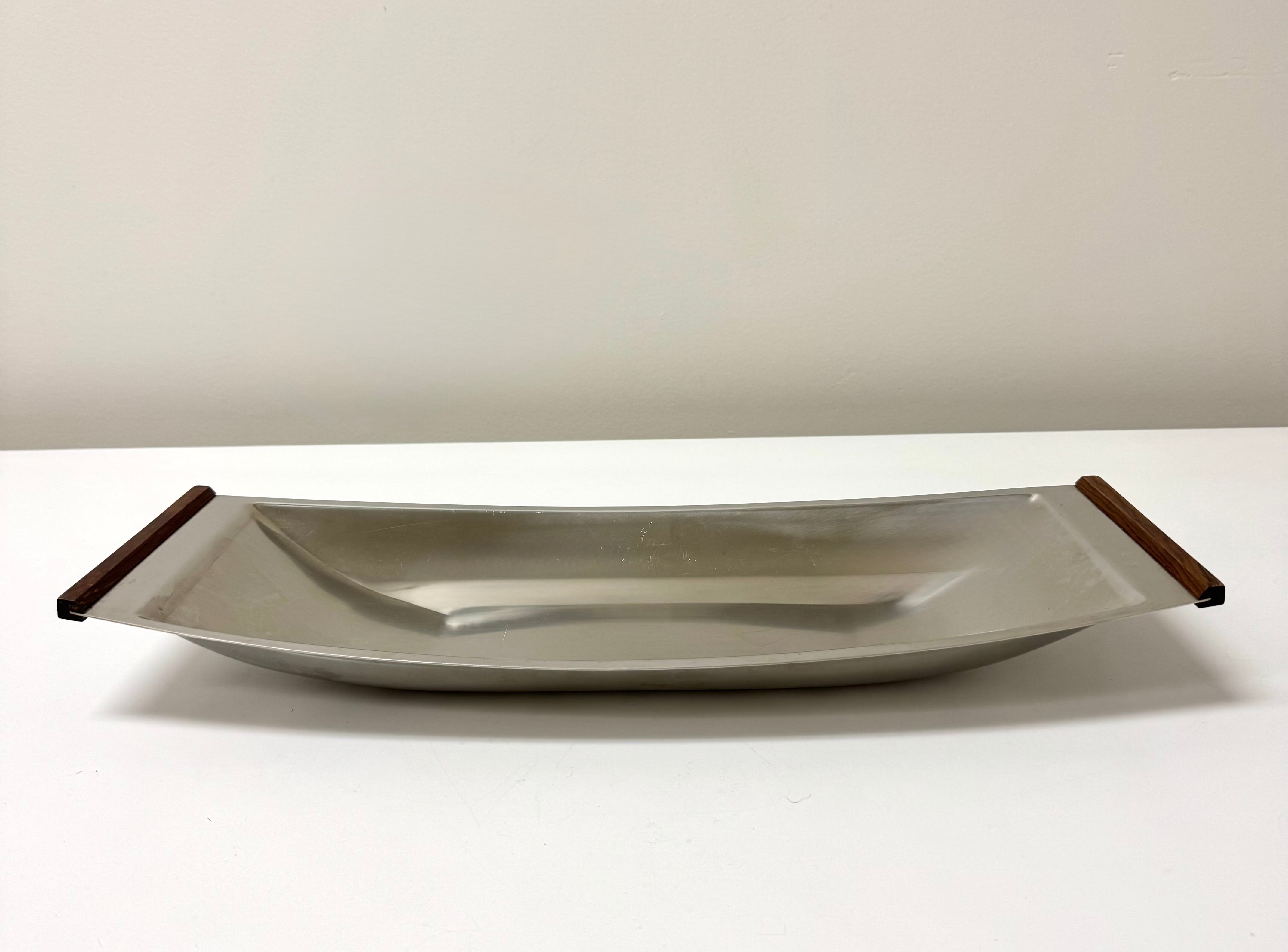 Vintage MCM LUNDTOFTE Serving Bowl with Rosewood Handles