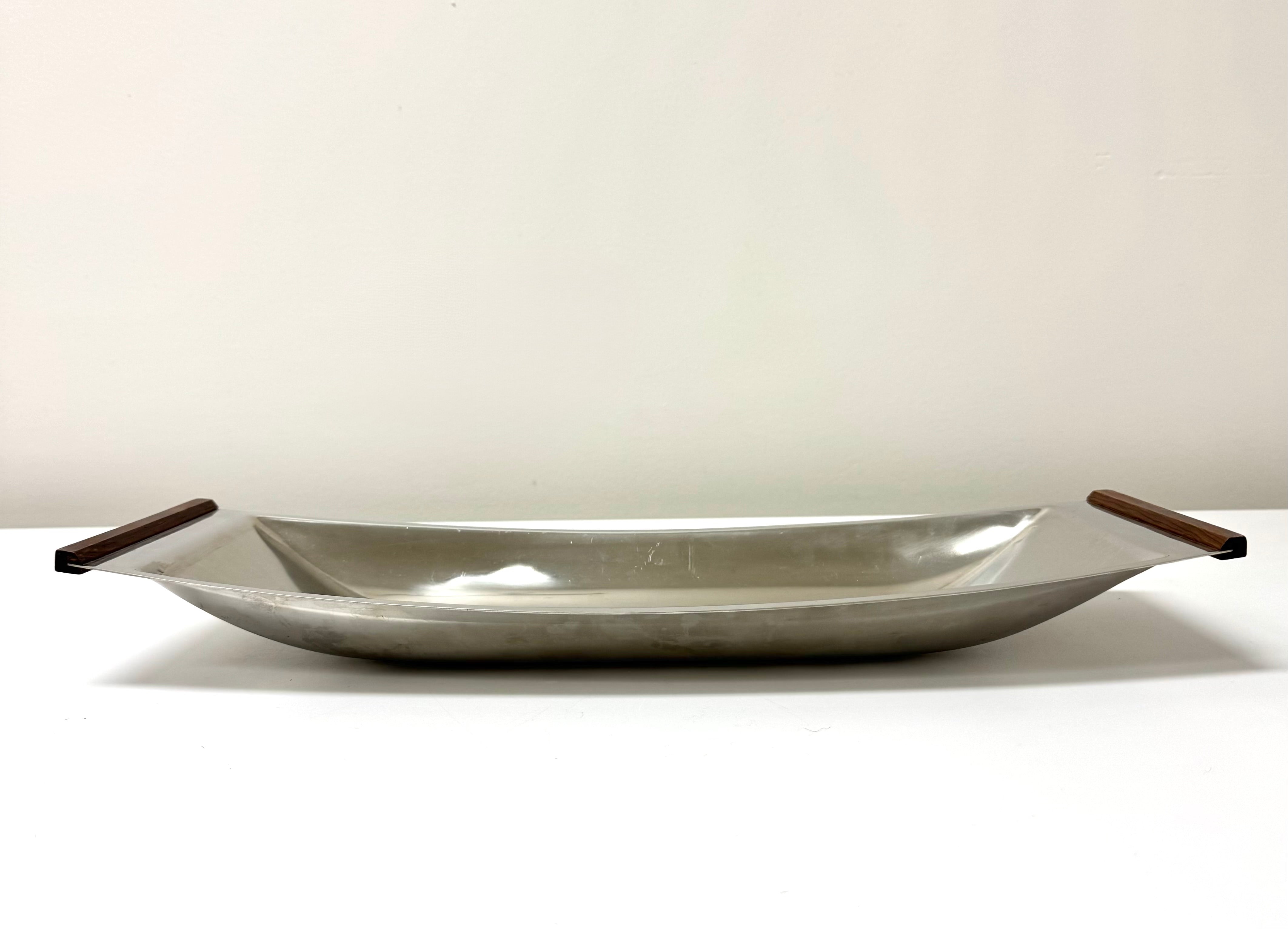 Vintage MCM LUNDTOFTE Serving Bowl with Rosewood Handles
