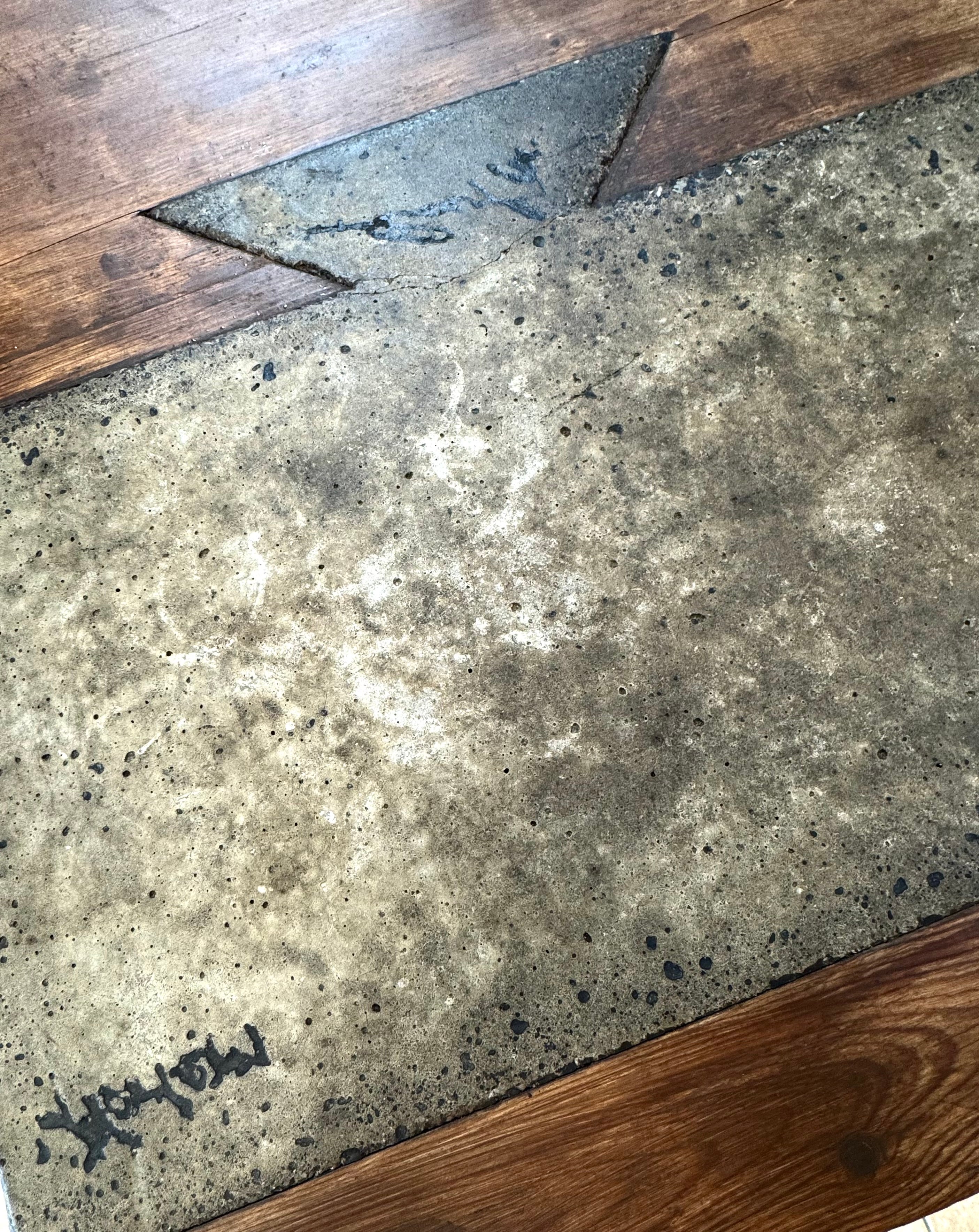 Custom Reclaimed Wood & Concrete Pub Table/Standing Desk