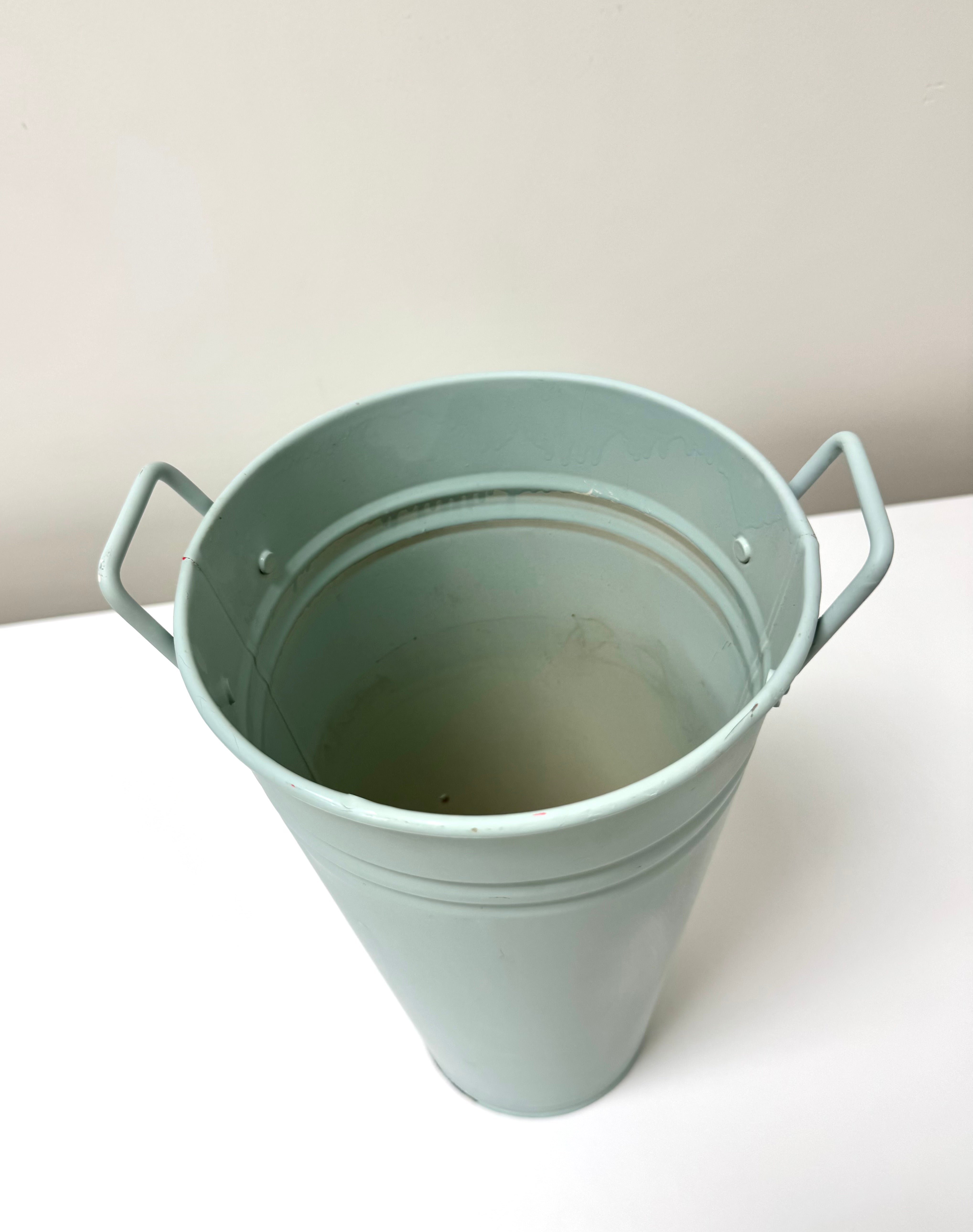 Robin's Egg Blue Flower Bucket