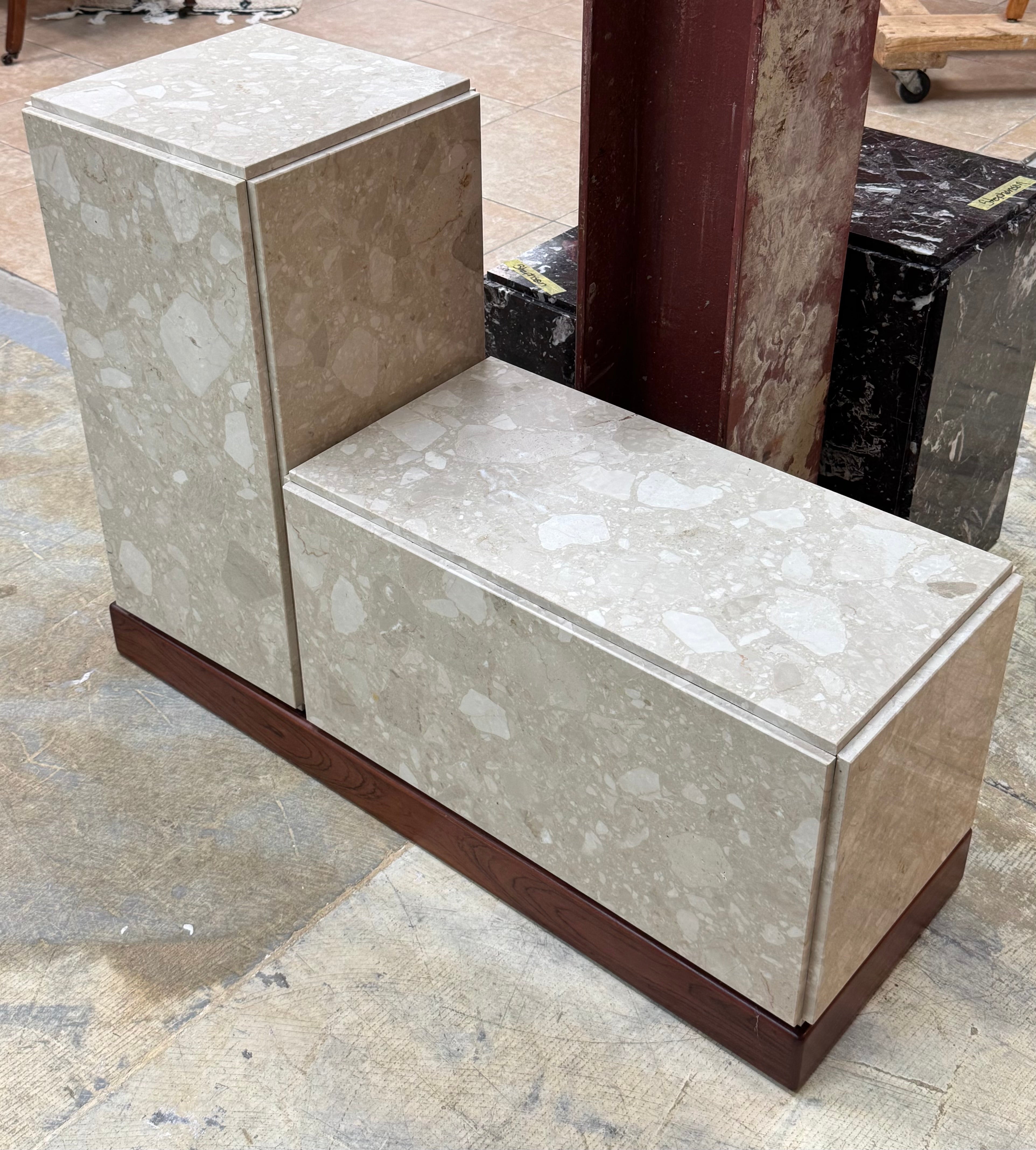 Beige Travertine Accent Cubes