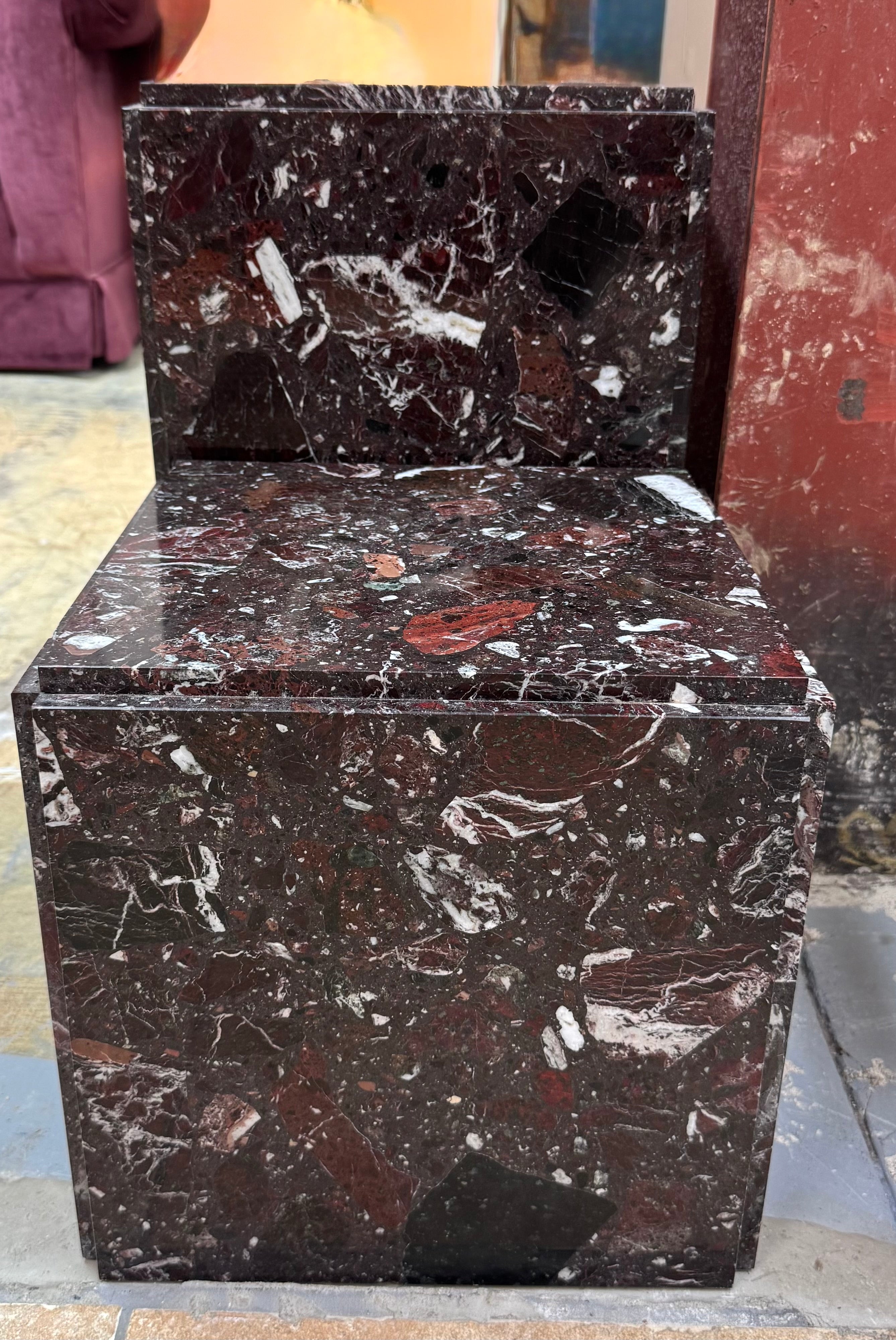 Rosso Levanto Marble Accent Cubes