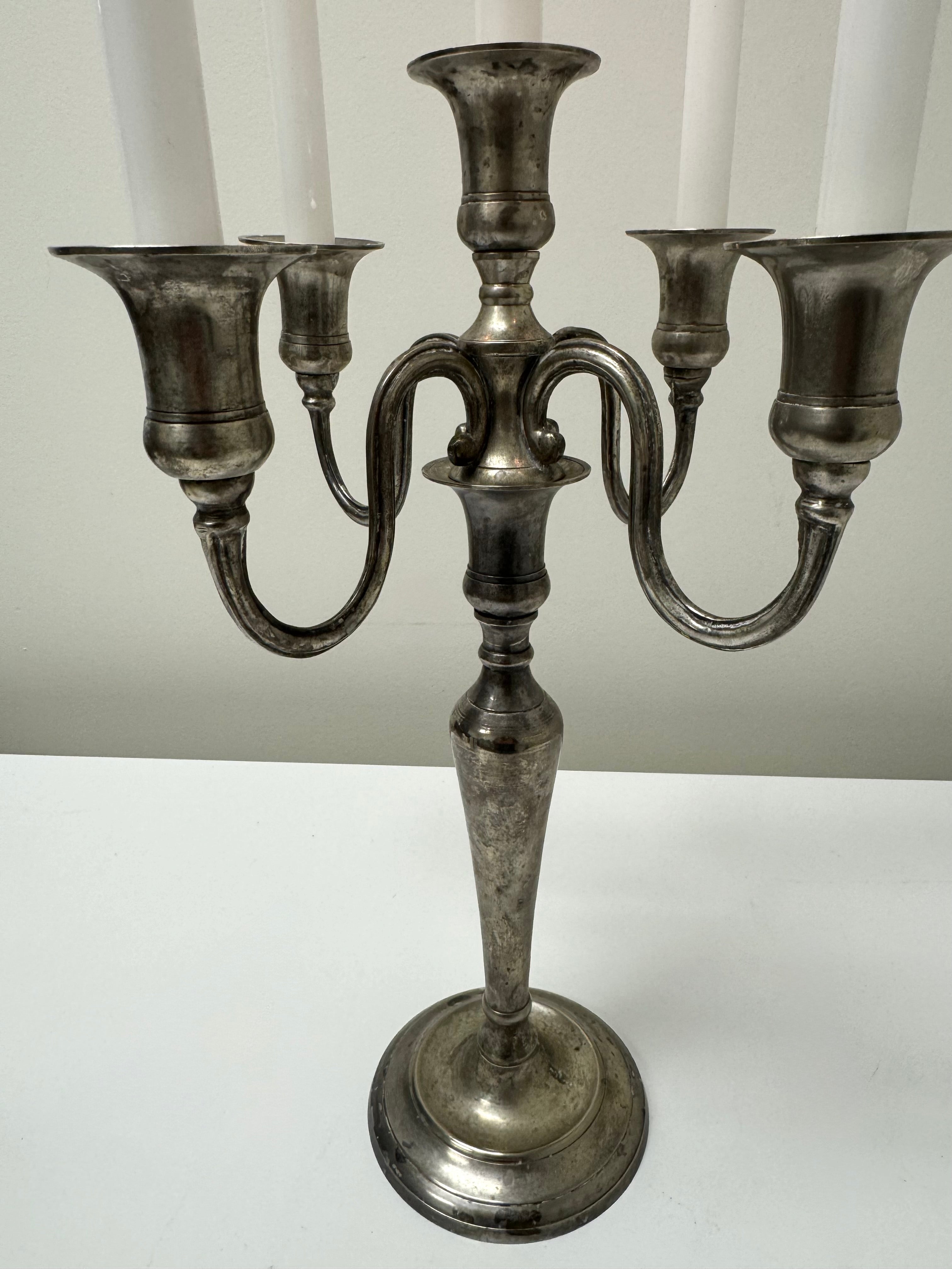 GODINGER 'Butler's Collection' Solid Pewter Candelabra