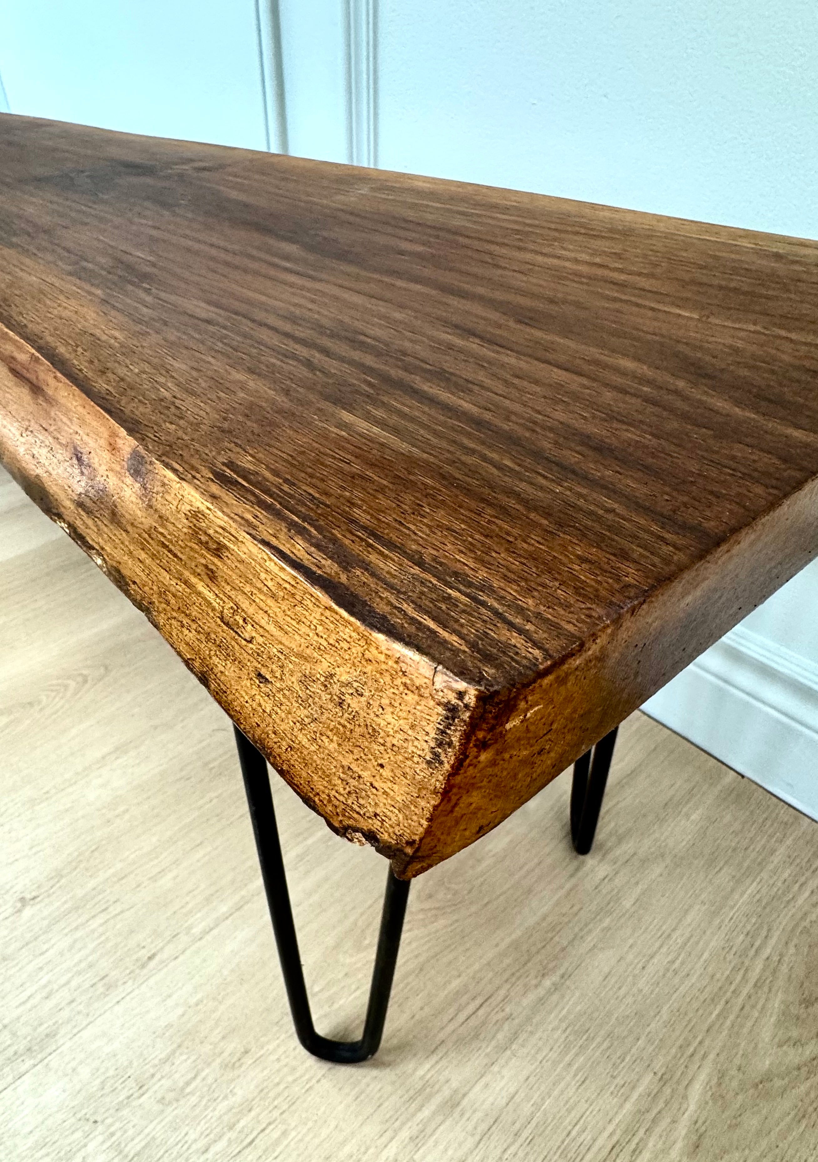 Custom Black Walnut Live Edge Bench