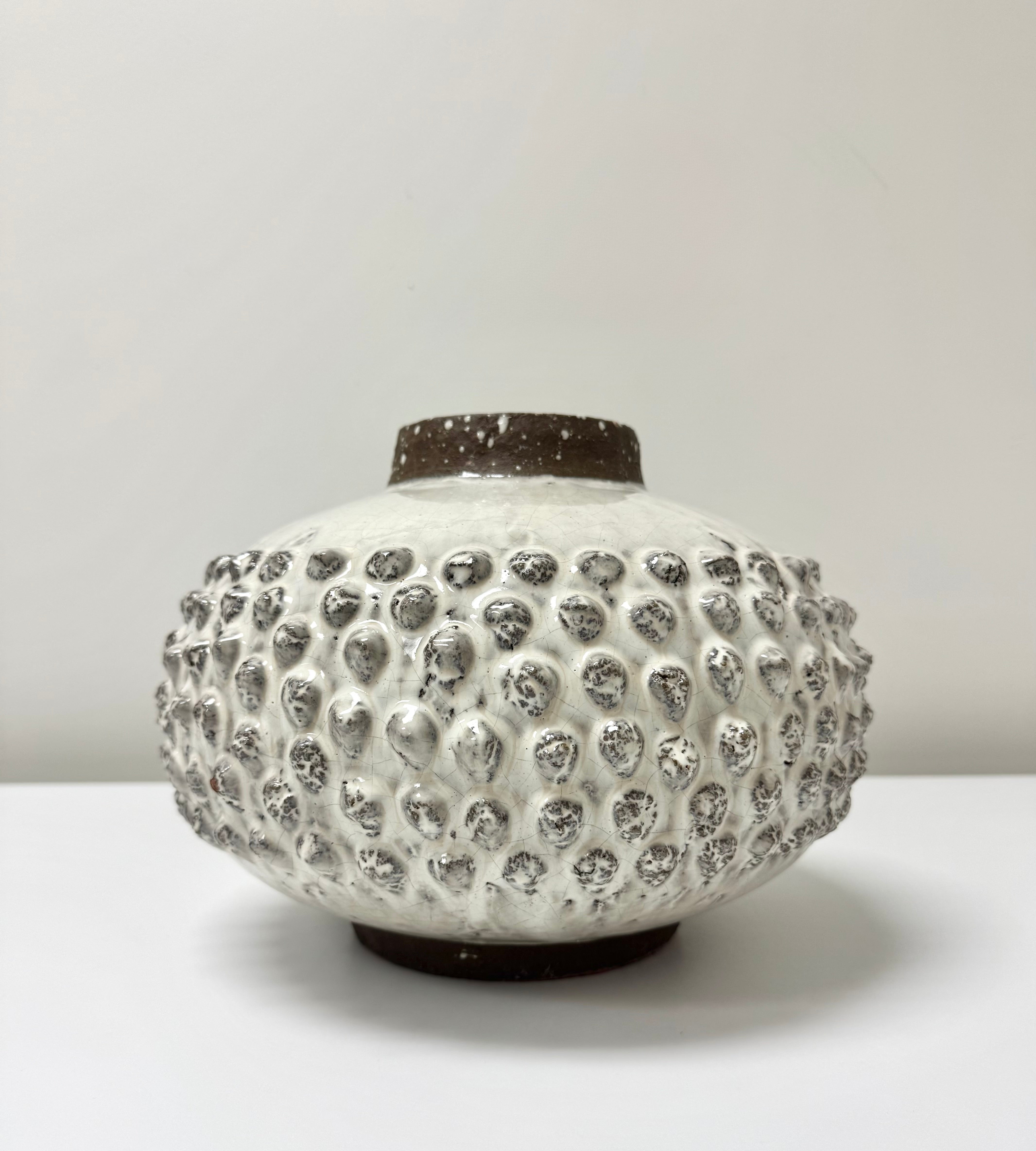 Aged White Terracotta Urn Vase