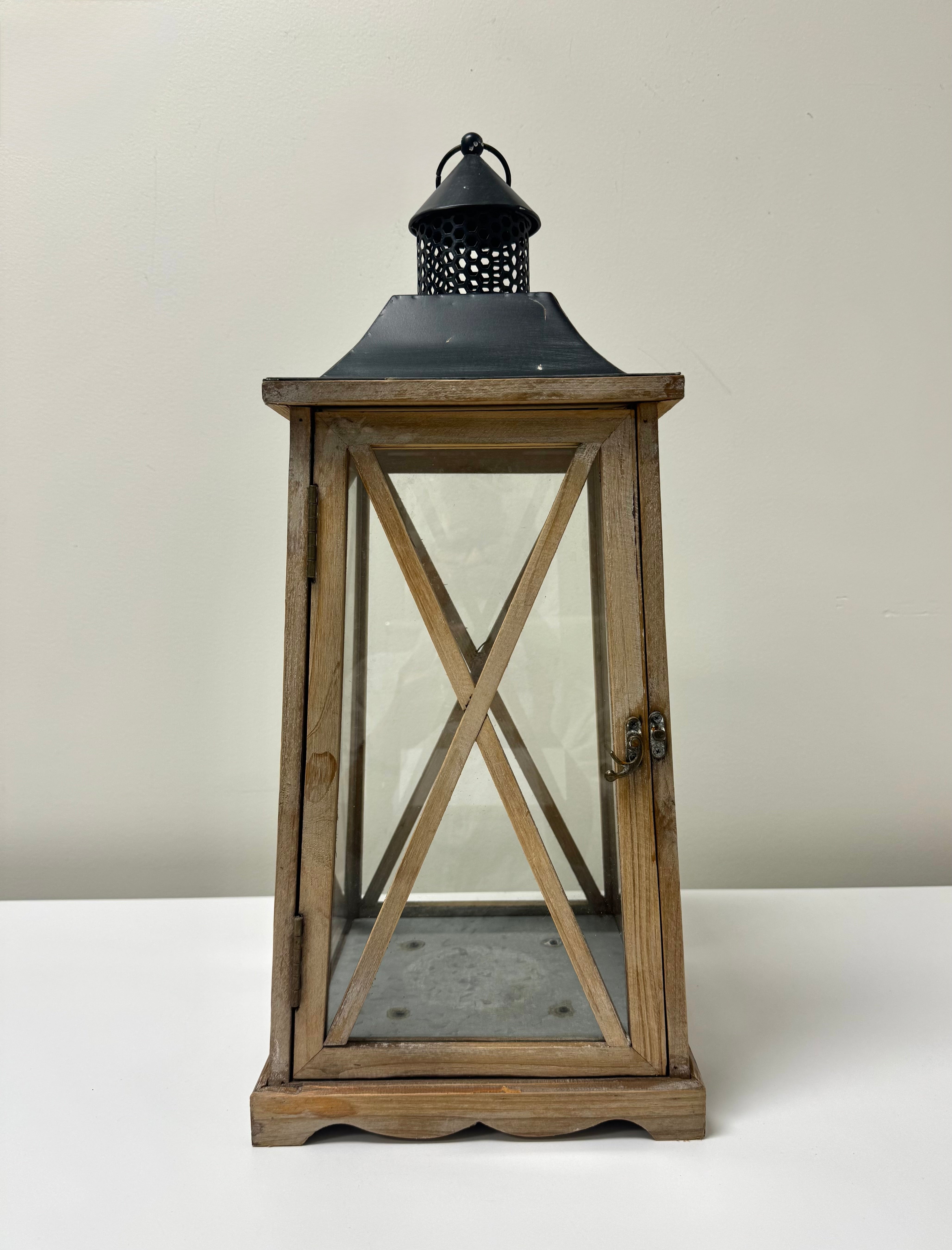 Natural Wood Lantern