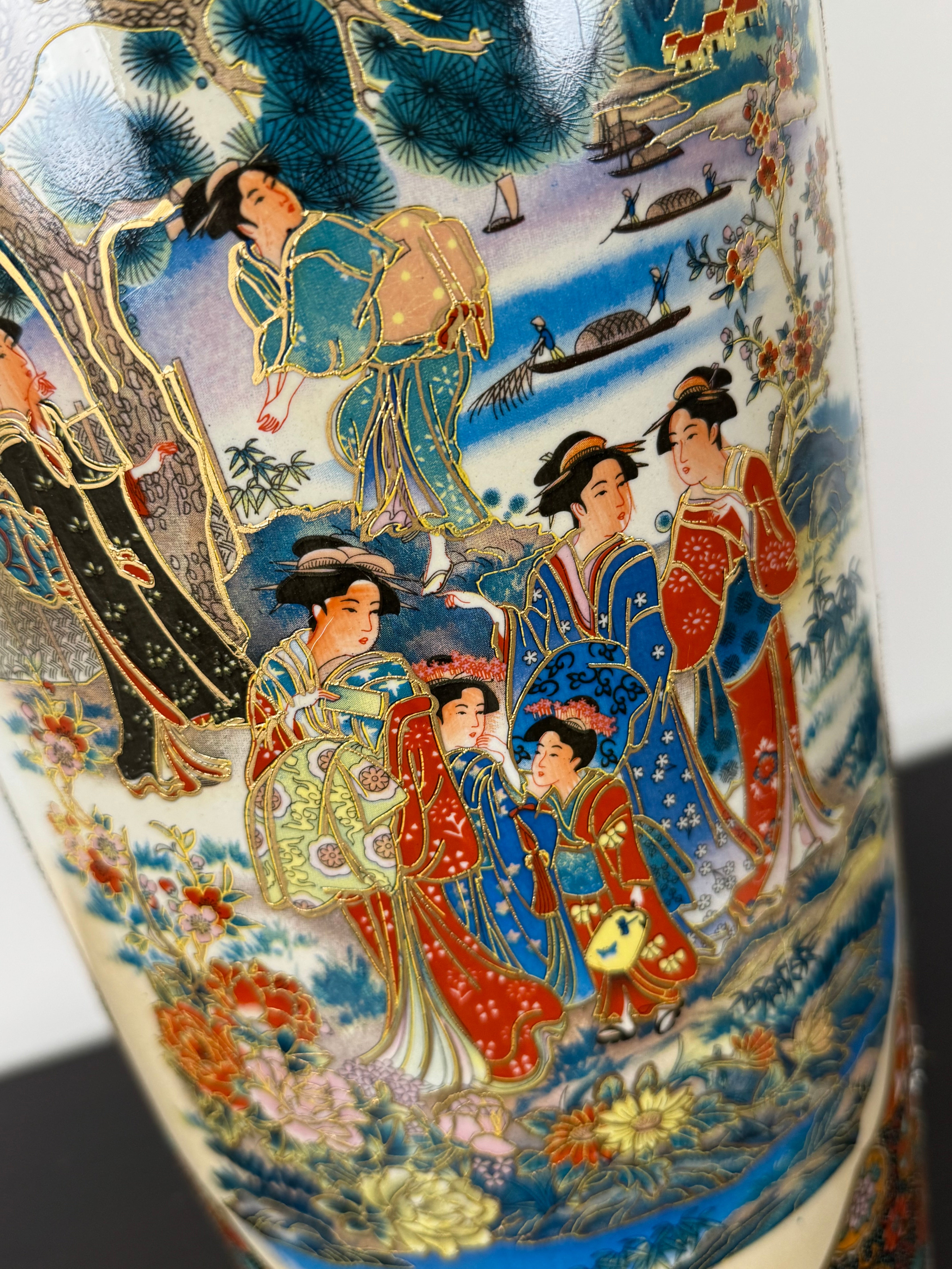 Vintage Satsuma Style Umbrella Stand