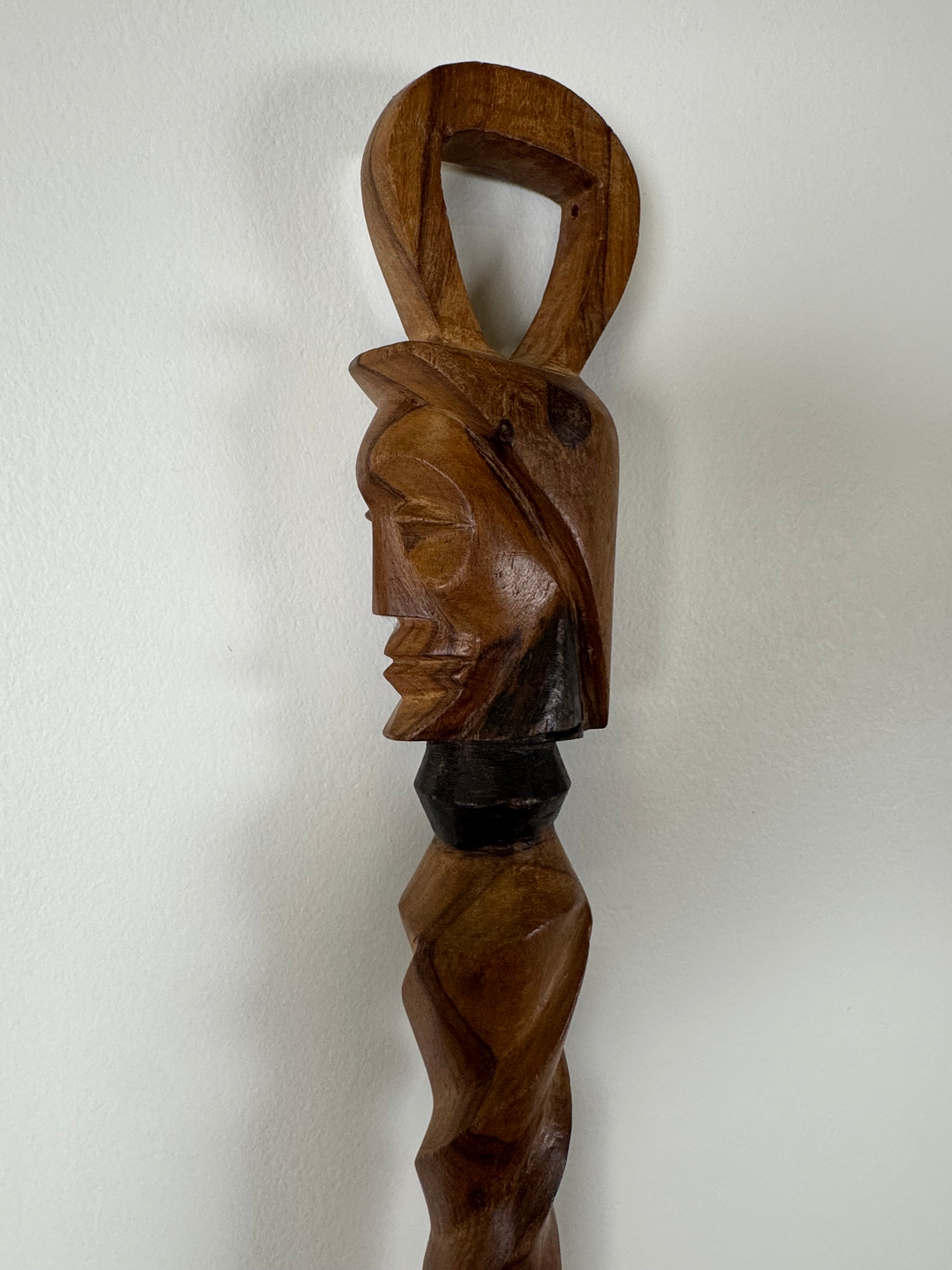 Vintage Hand-carved African Walking Stick