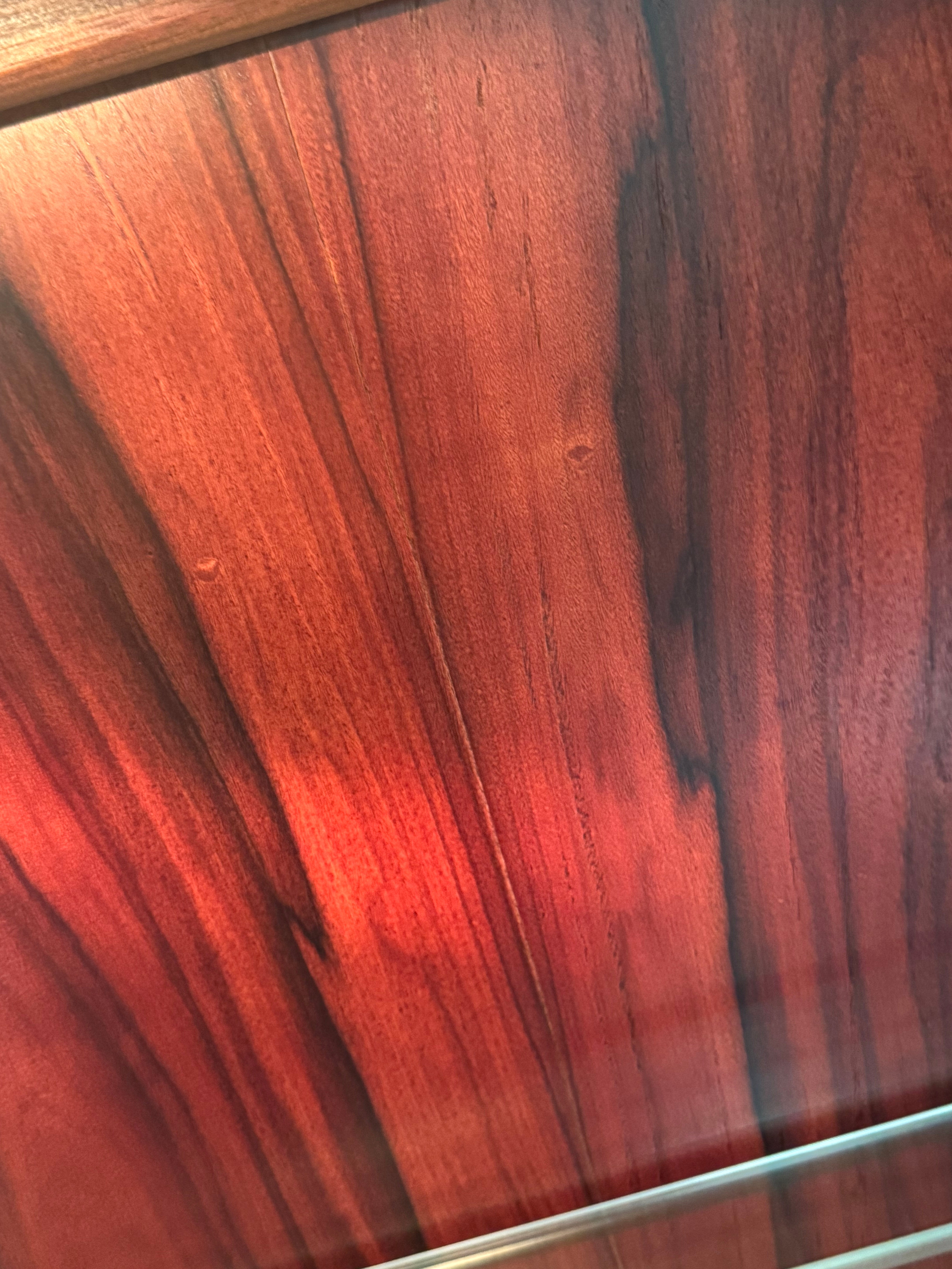 Vintage Rosewood Lighted Cabinet