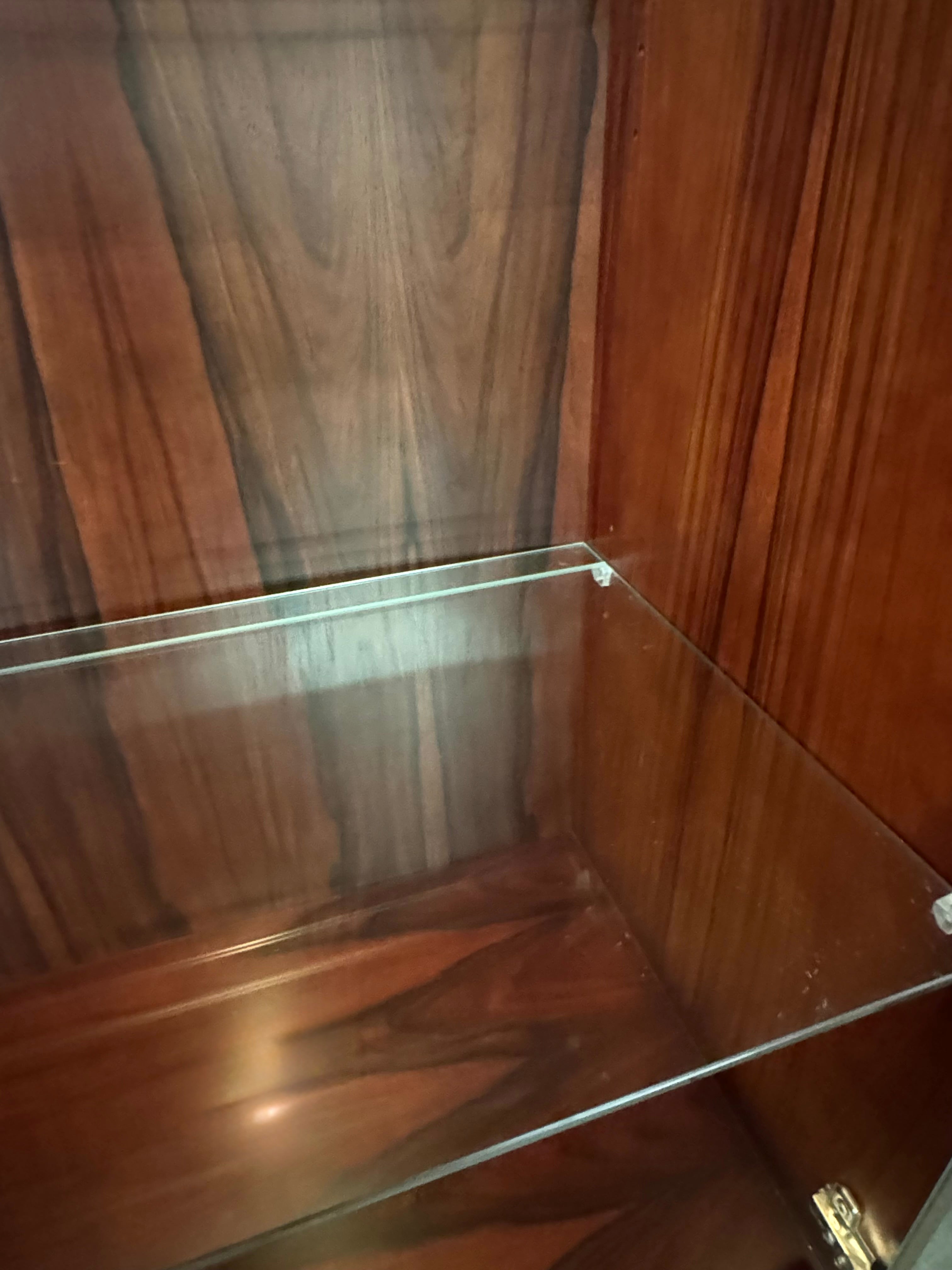 Vintage Rosewood Lighted Cabinet