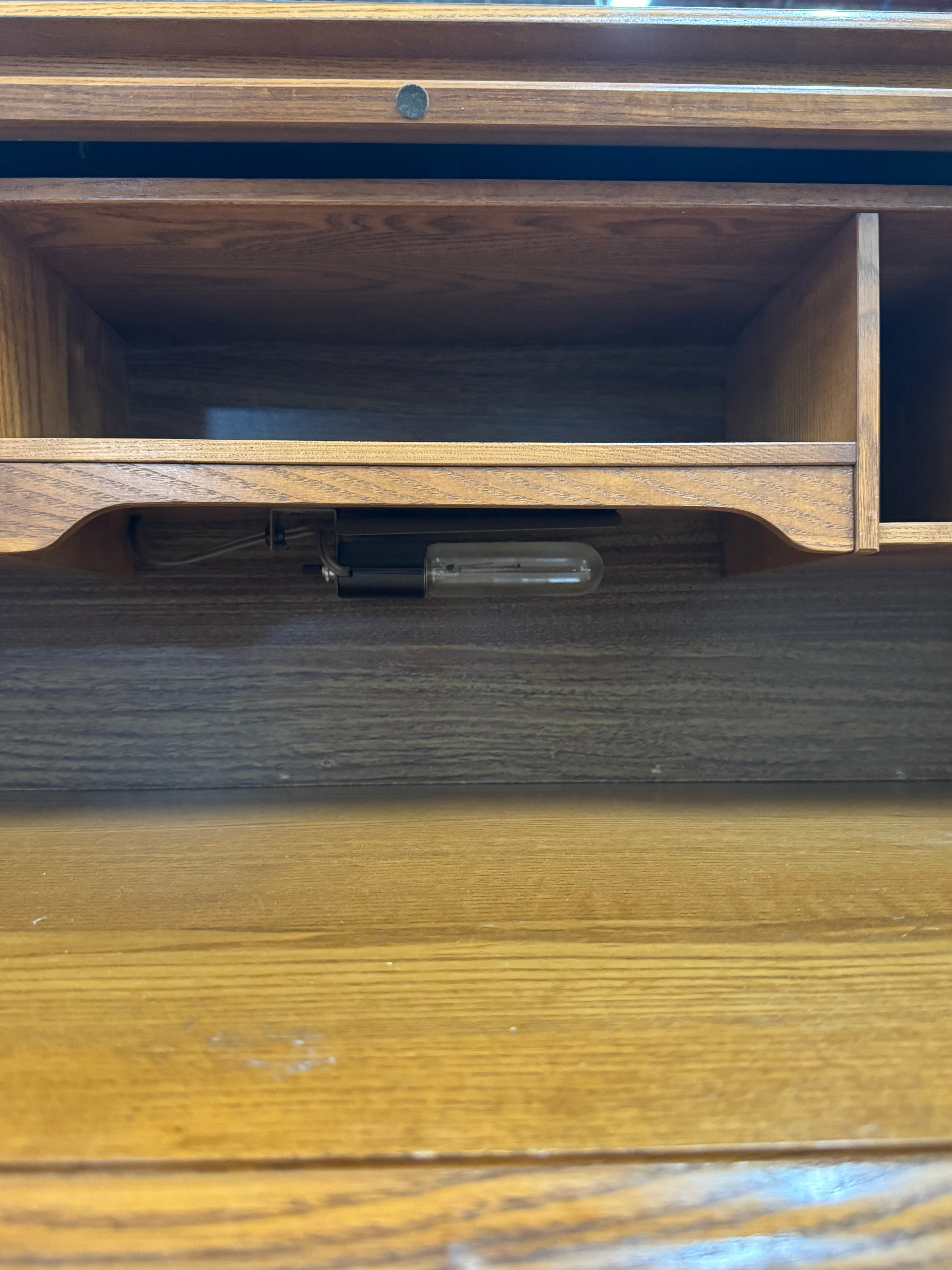 Vintage Oak Roll-top Desk & Chair