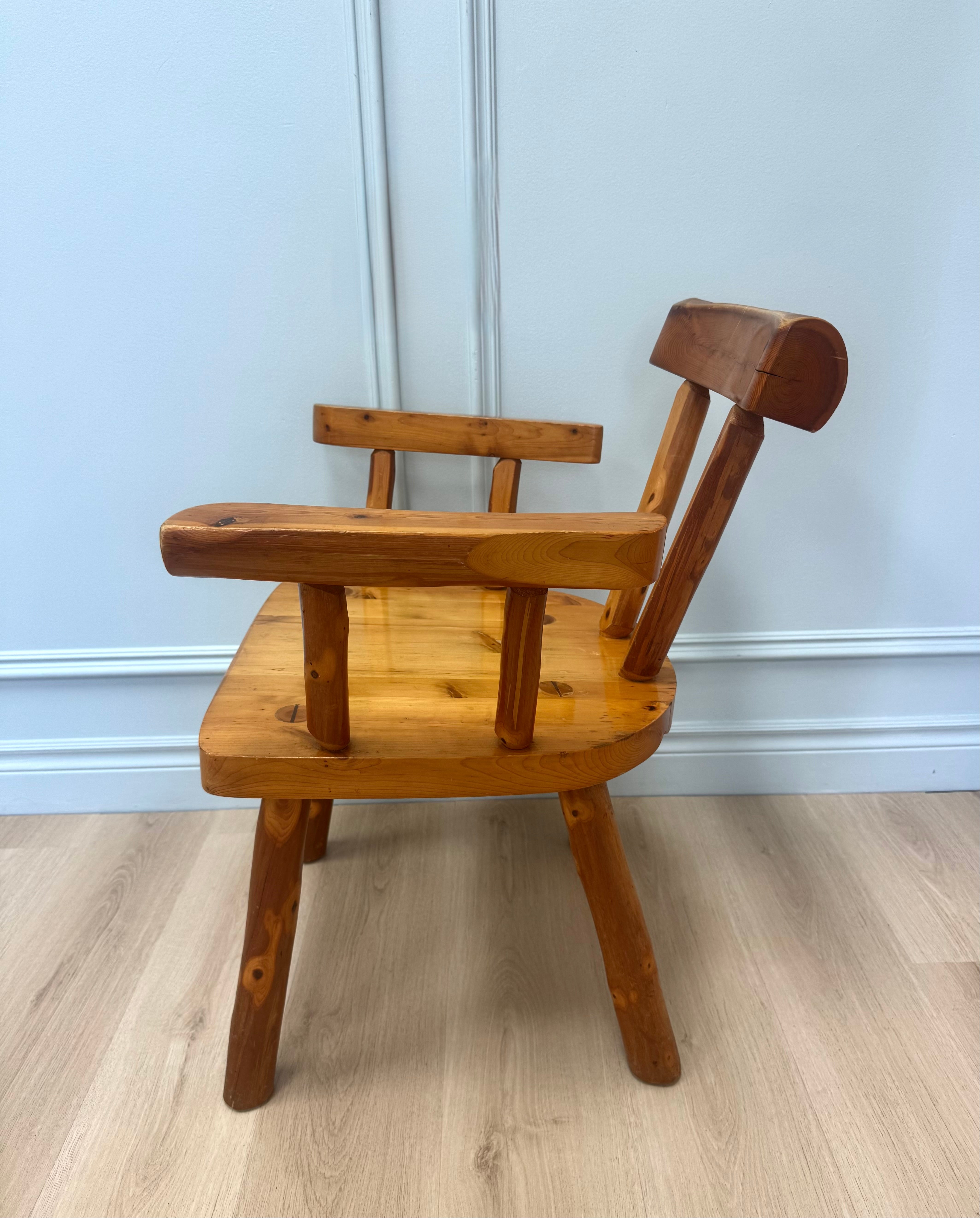 Custom Handcrafted Rustic Pine Armchair